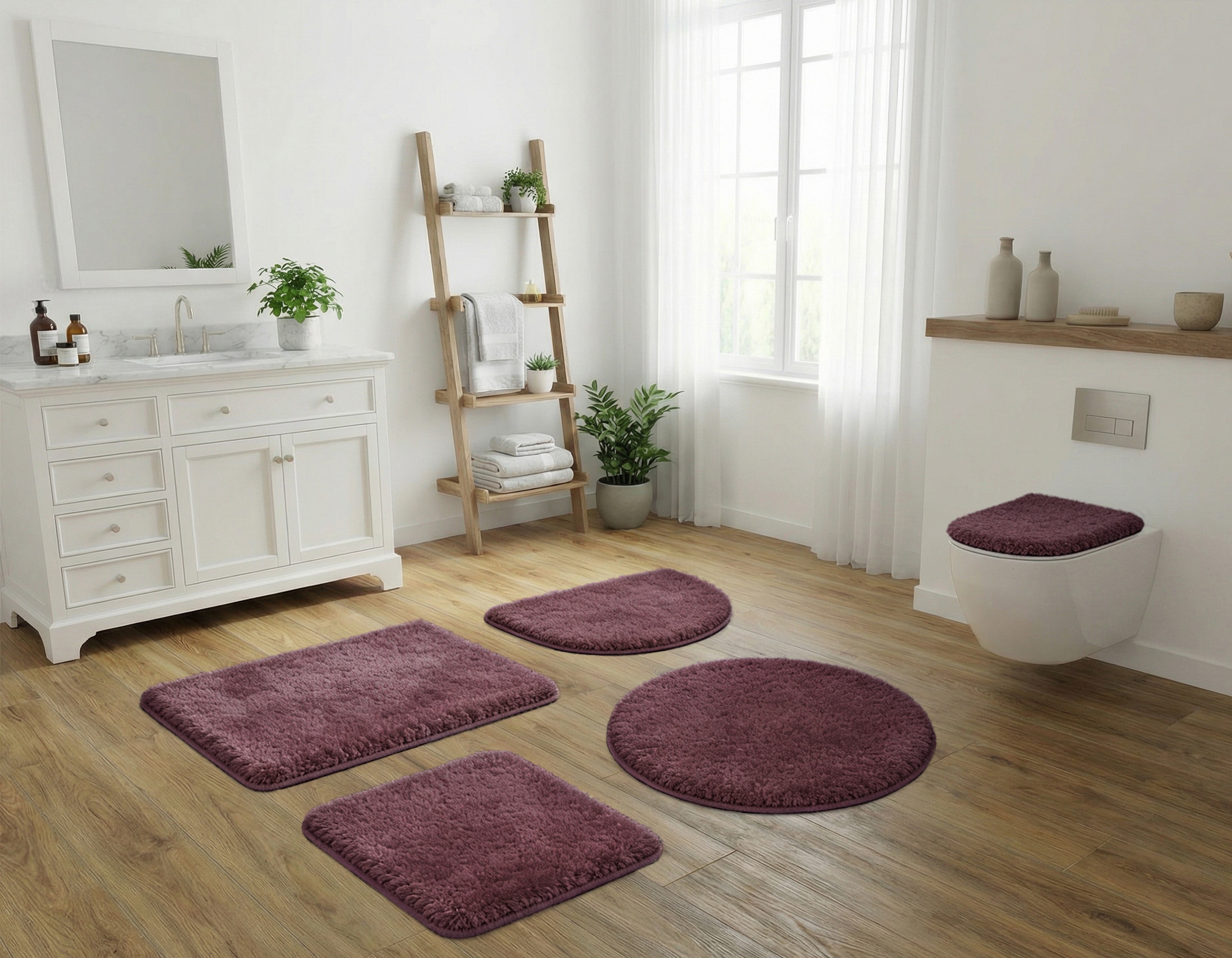 GOODproduct Tapis de bain »Sanremo, Badvorleger, Badezimmer Teppich, sehr weich« Höhe 30 mm Badteppich, unifarben, rechteckig, rund & als 3-tlg. Set erhältlich