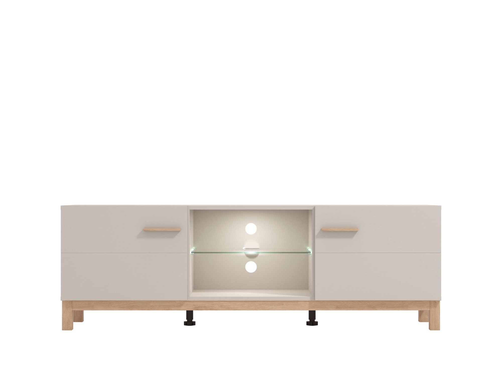 Home affaire Banc TV »Essex, TV-Board, TV-Kommode, TV-Schrank, TV-Unterschrank, TV-Möbel« Elegantes Lowboard (154 cm) in Kaschmir mit viel Stauraum