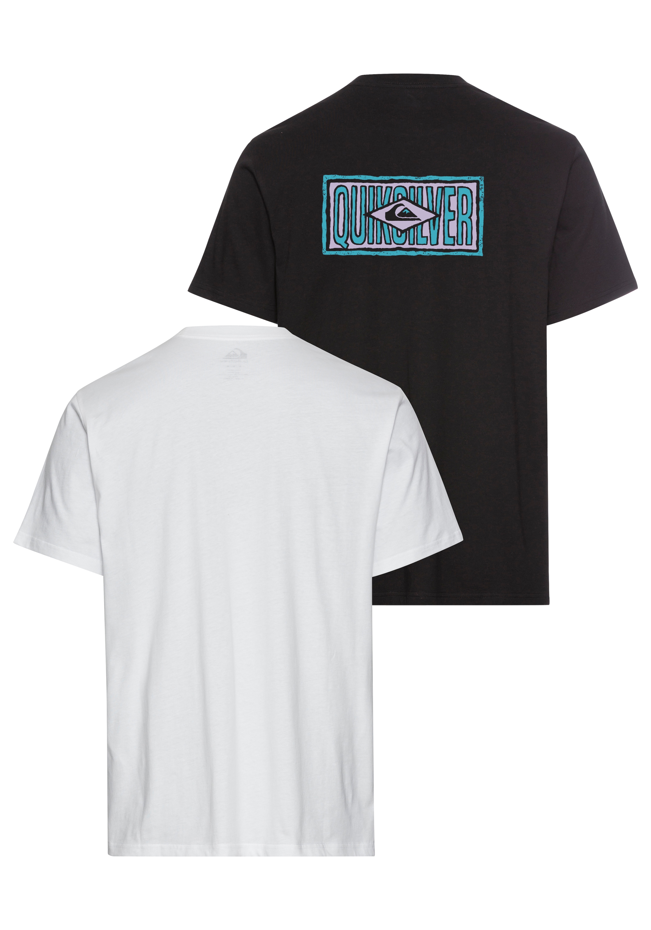 Quiksilver T-shirt »CAPTION WRECKERS PACK YOUTH« 2 pièces design manches courtes, lot de 2, en coton, tailles 10 à 16