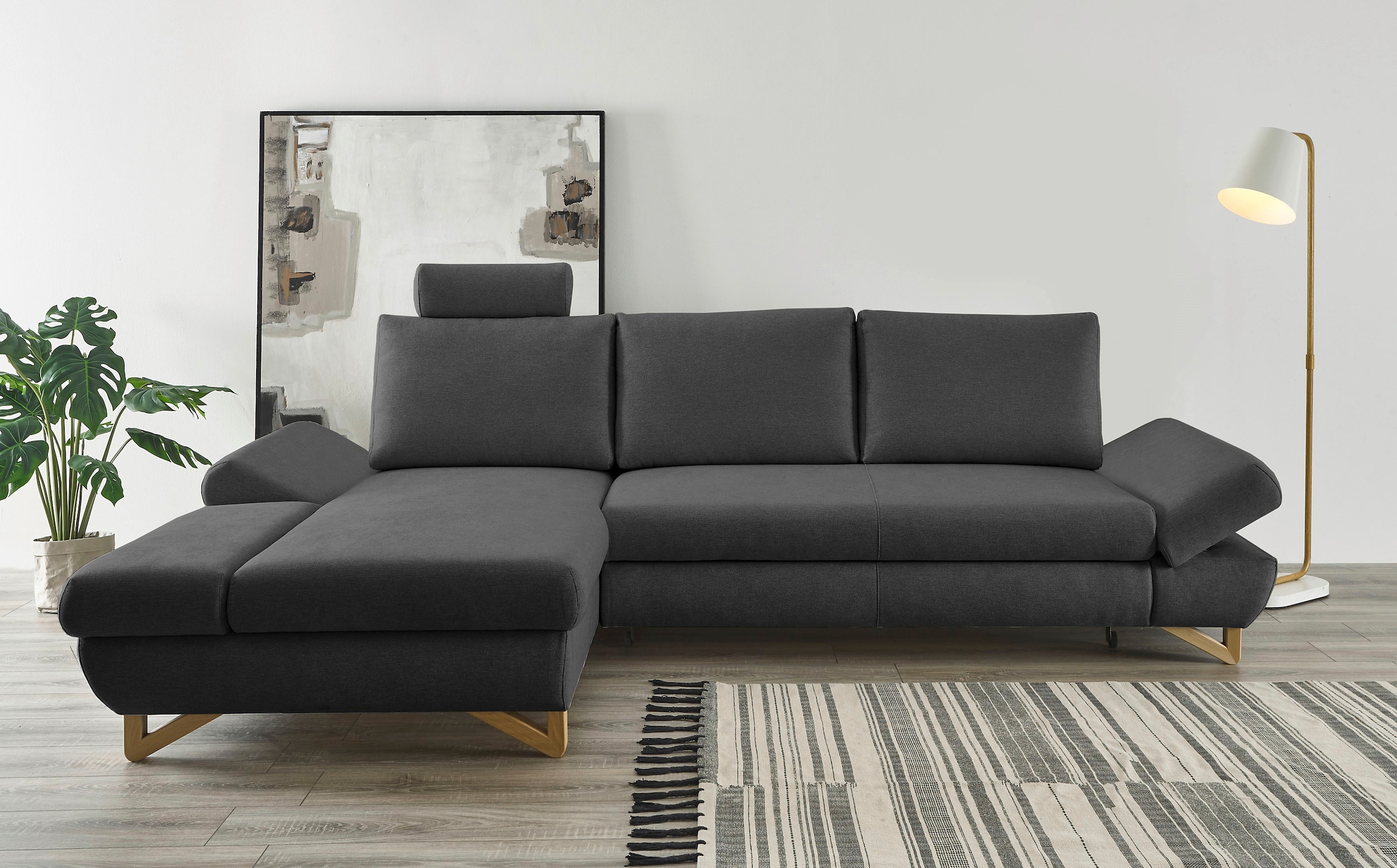 Home affaire Canapé-lit »City/Giron« komfortable Bettfunktion (Liegefläche 245 x 138 cm), sowie Bettkasten