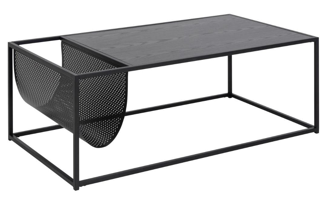 AC Design Table basse mit Gestell aus Metall, rechteckige Form, Zeitungsständer aus Metall