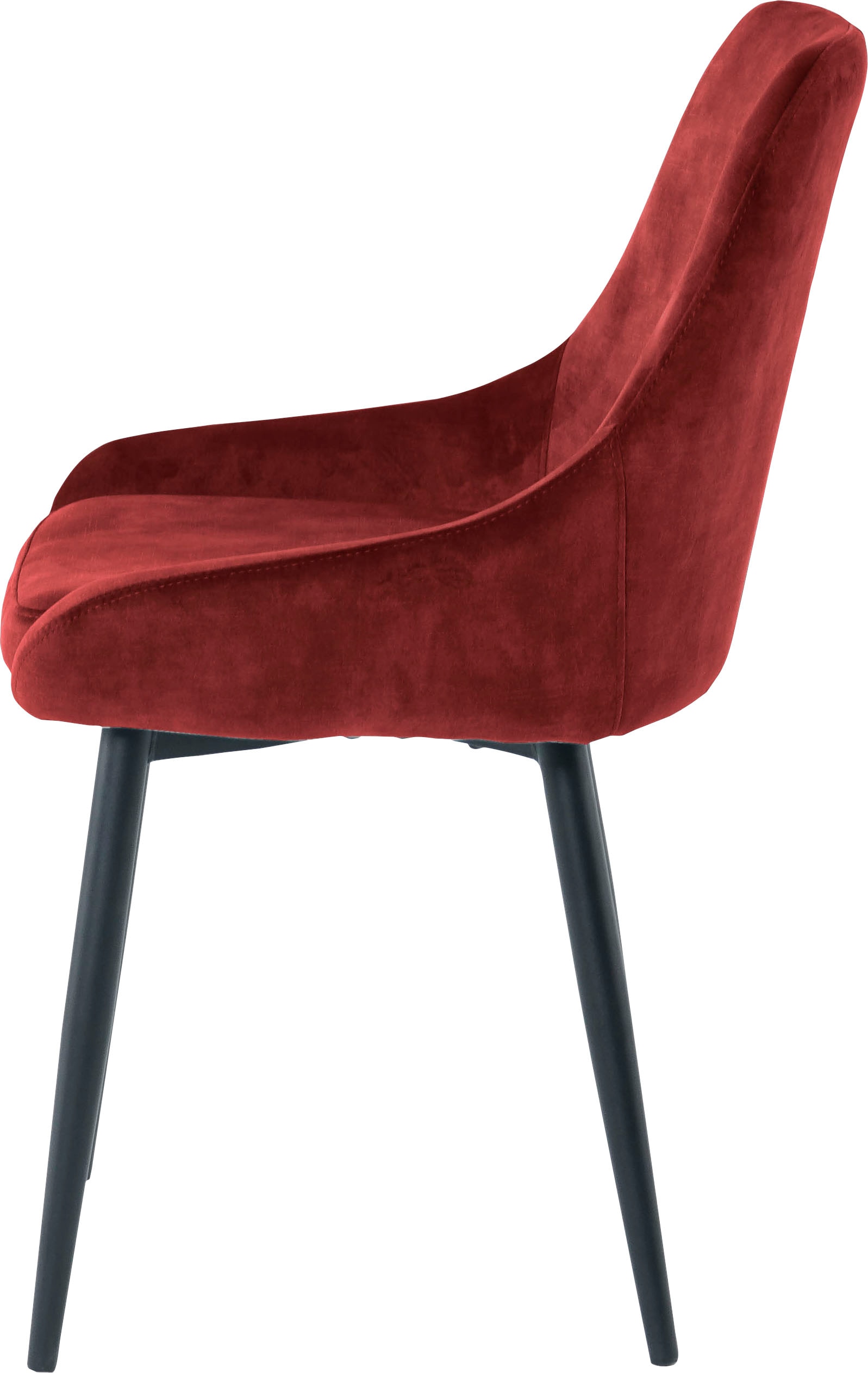 SIT Chaise rembourrée »Lahti Armlehnstuhl 2er-Set mit Samtbezug & Metallbeinen« (Ensemble) 2 cuisCoussin d'assise ferme de 5 cm et accoudoirs suggérés pour un grand confort d'assise