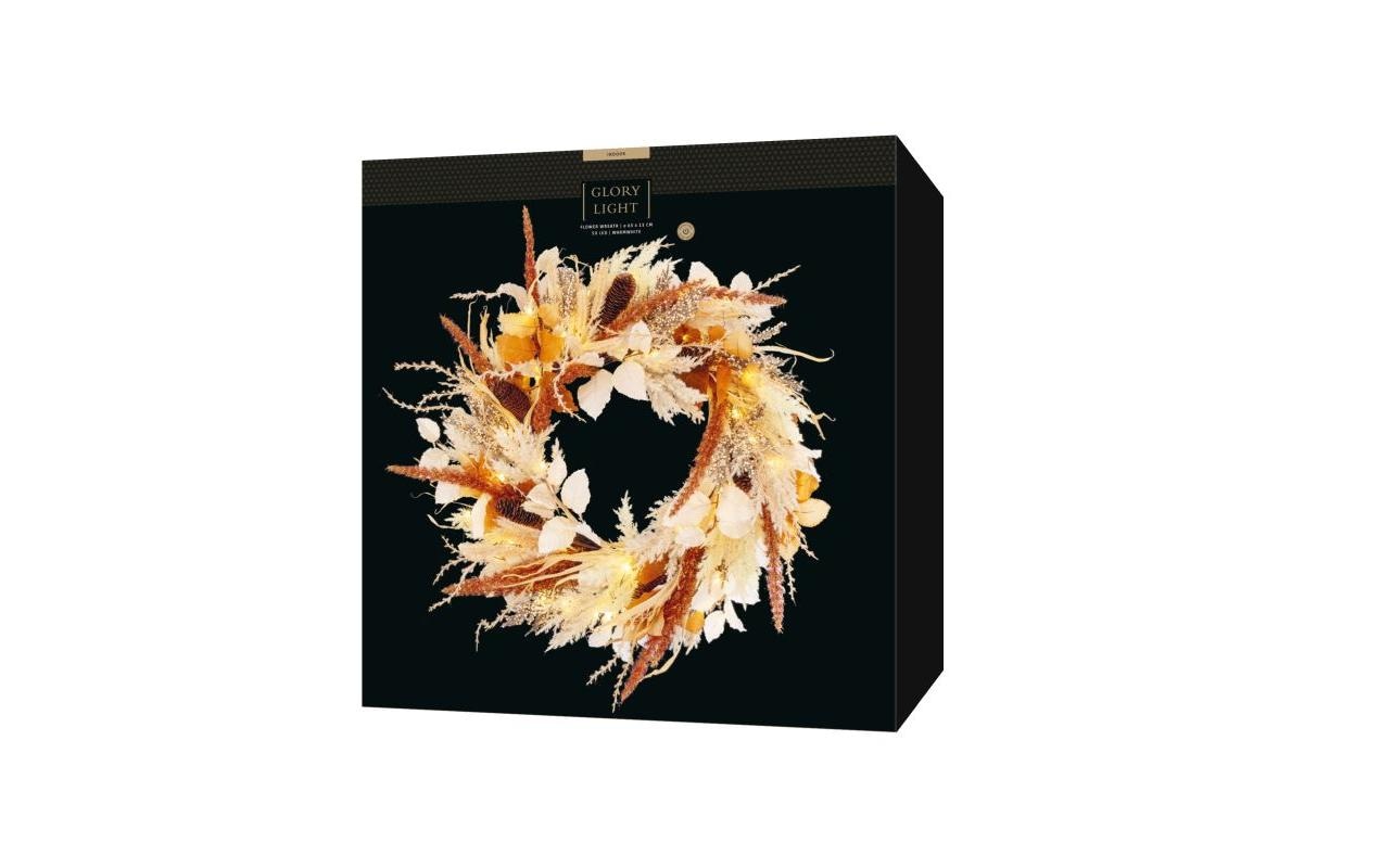 STT LED Dekofigur »Flower wreath« Warmweiss