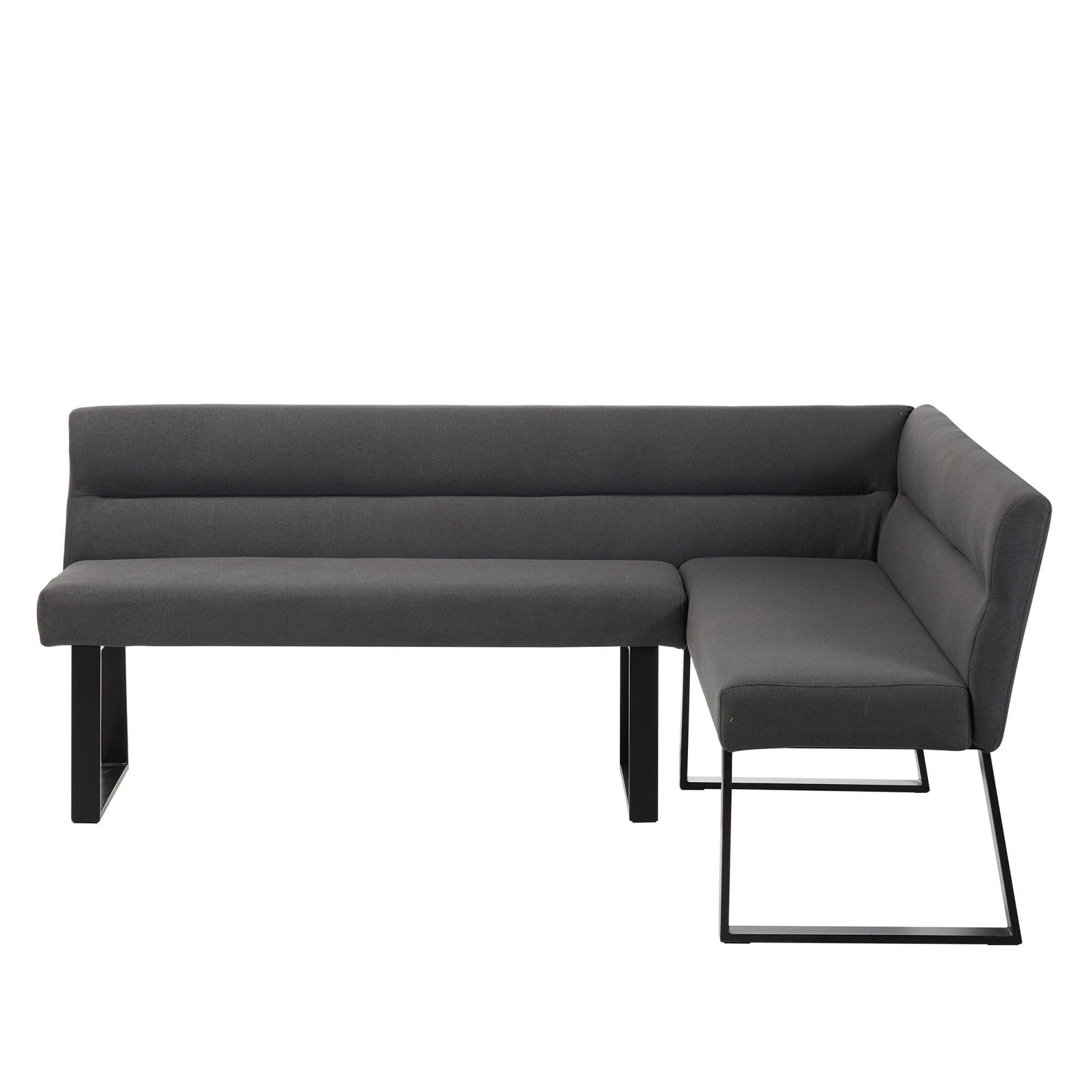 GOODproduct Banc de salle à manger »Ivanna« schwarzes Metallgestell, Webstoff Bezug, Breite 193/152