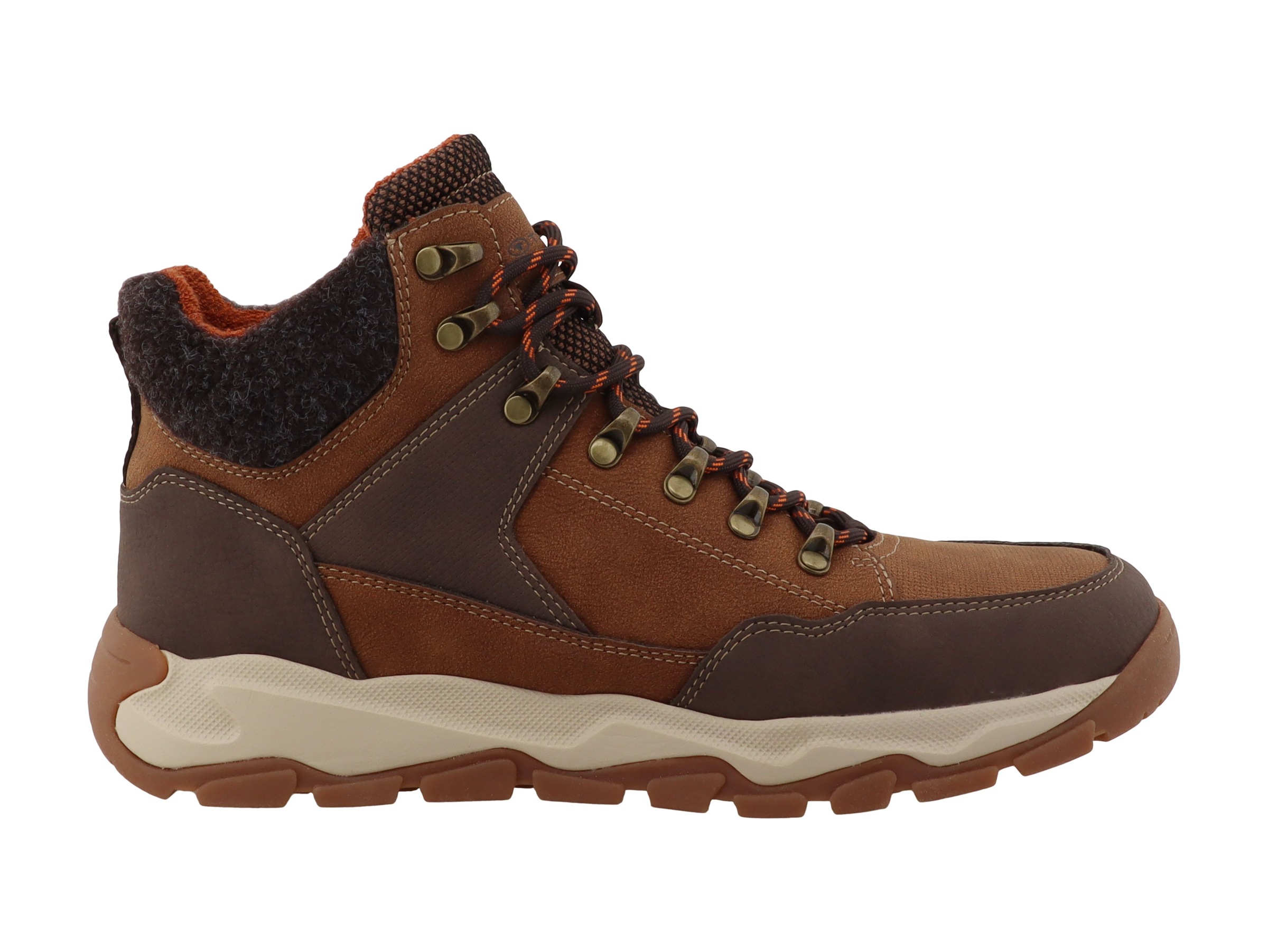 TOM TAILOR Bottines à lacets  Derbies style alpiniste, avec empiècement contrastant