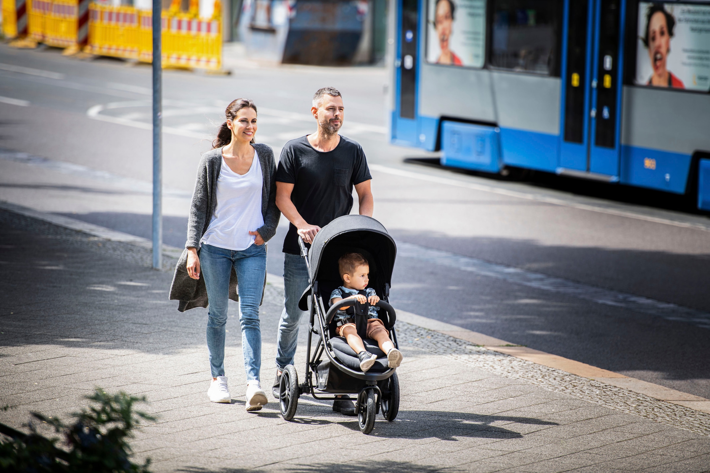 Hauck Dreirad-Kinderwagen »Rapid 3R, black« 22 kg mit schwenk- und feststellbarem Vorderrad