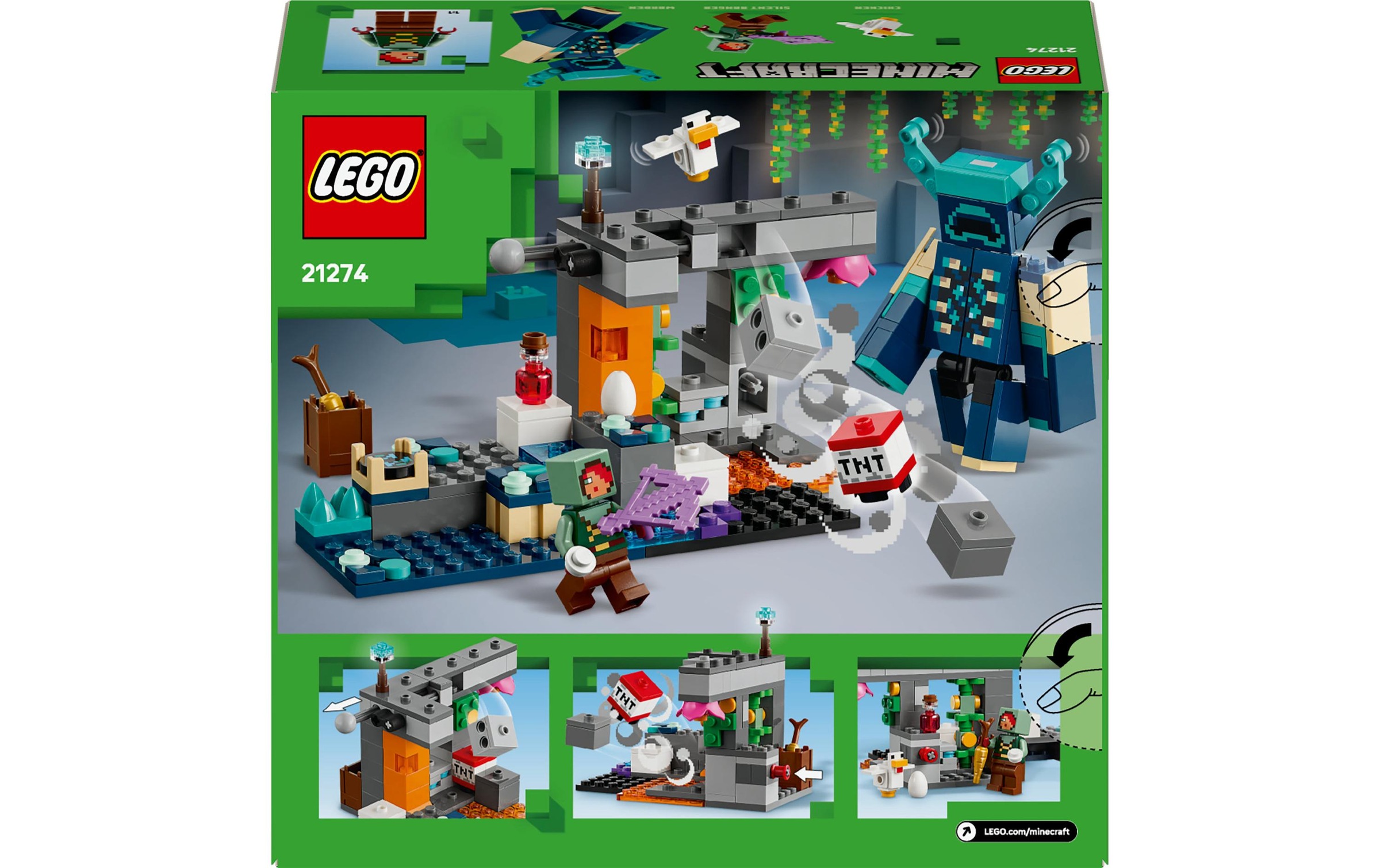 LEGO® Spielbausteine »Minecraft Begegnung mit dem Wächter 21274«