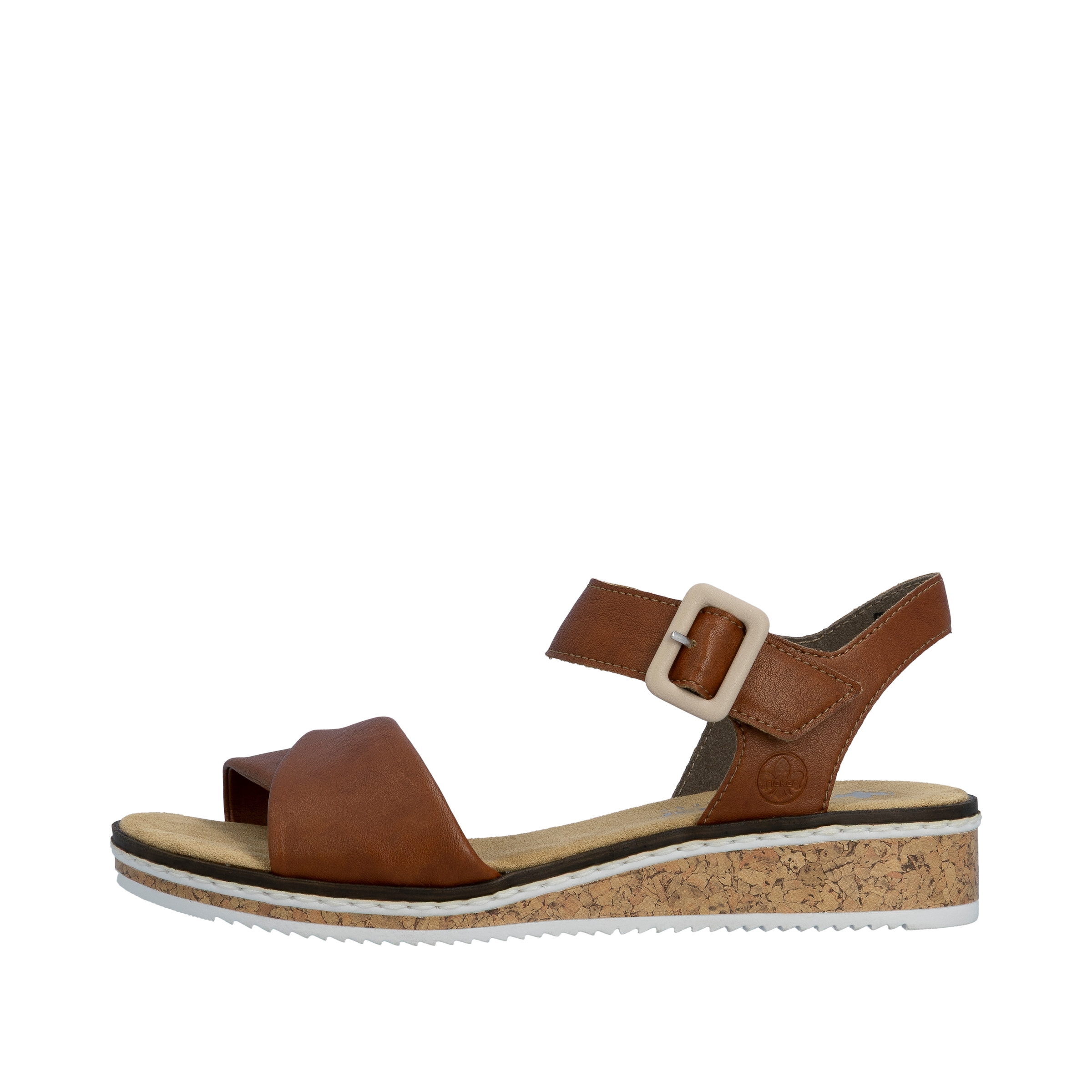 Rieker Sandalette  Keilsandale, Sommerschuh, Urlaubsschuh mit Klettriemchen