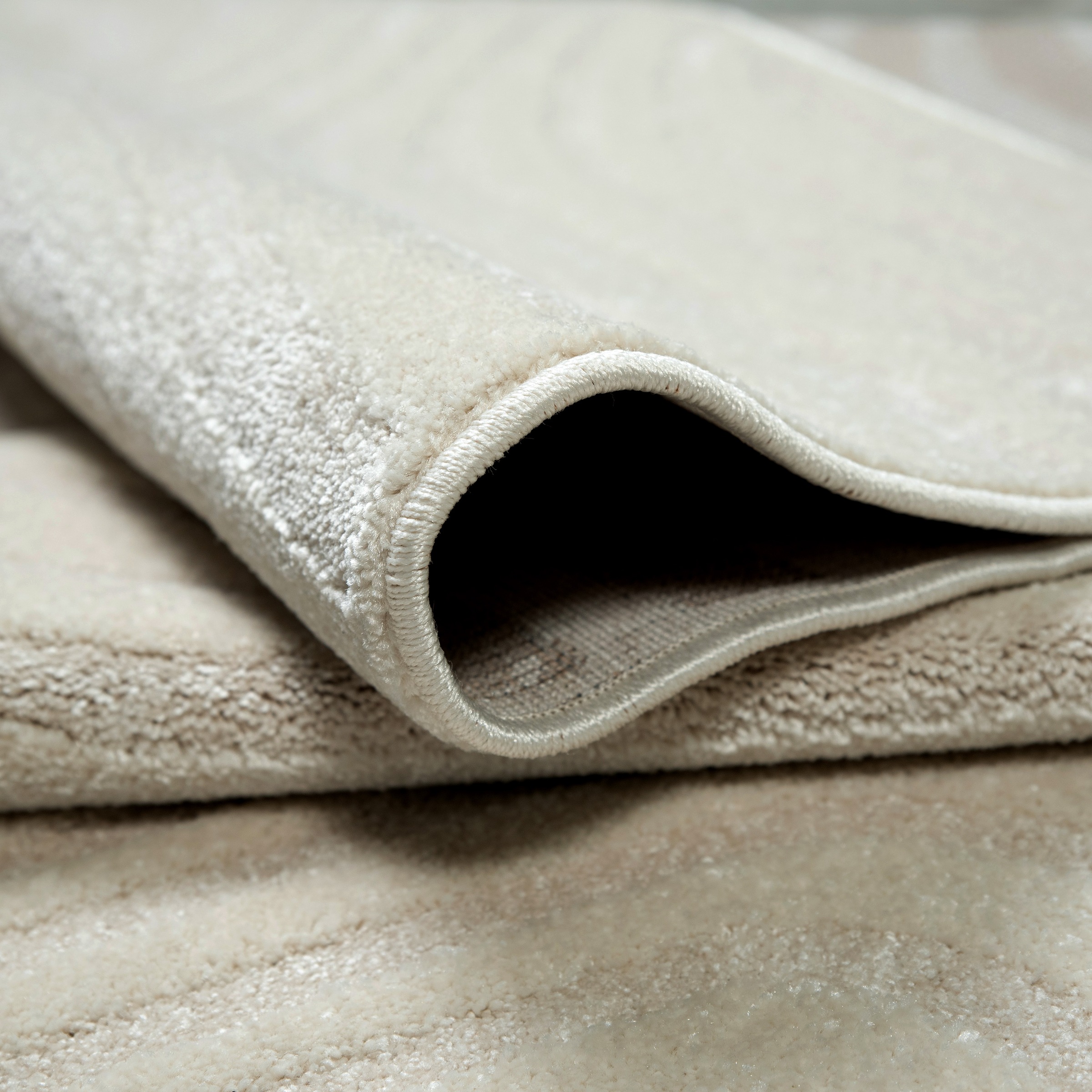 my home Teppich »Vibek, Wellen-Design in Hoch-Tief-Struktur« rechteckig 9 mm Höhe 3D-Effekt, softer Kurzflor, pflegeleicht, Scandi-Look