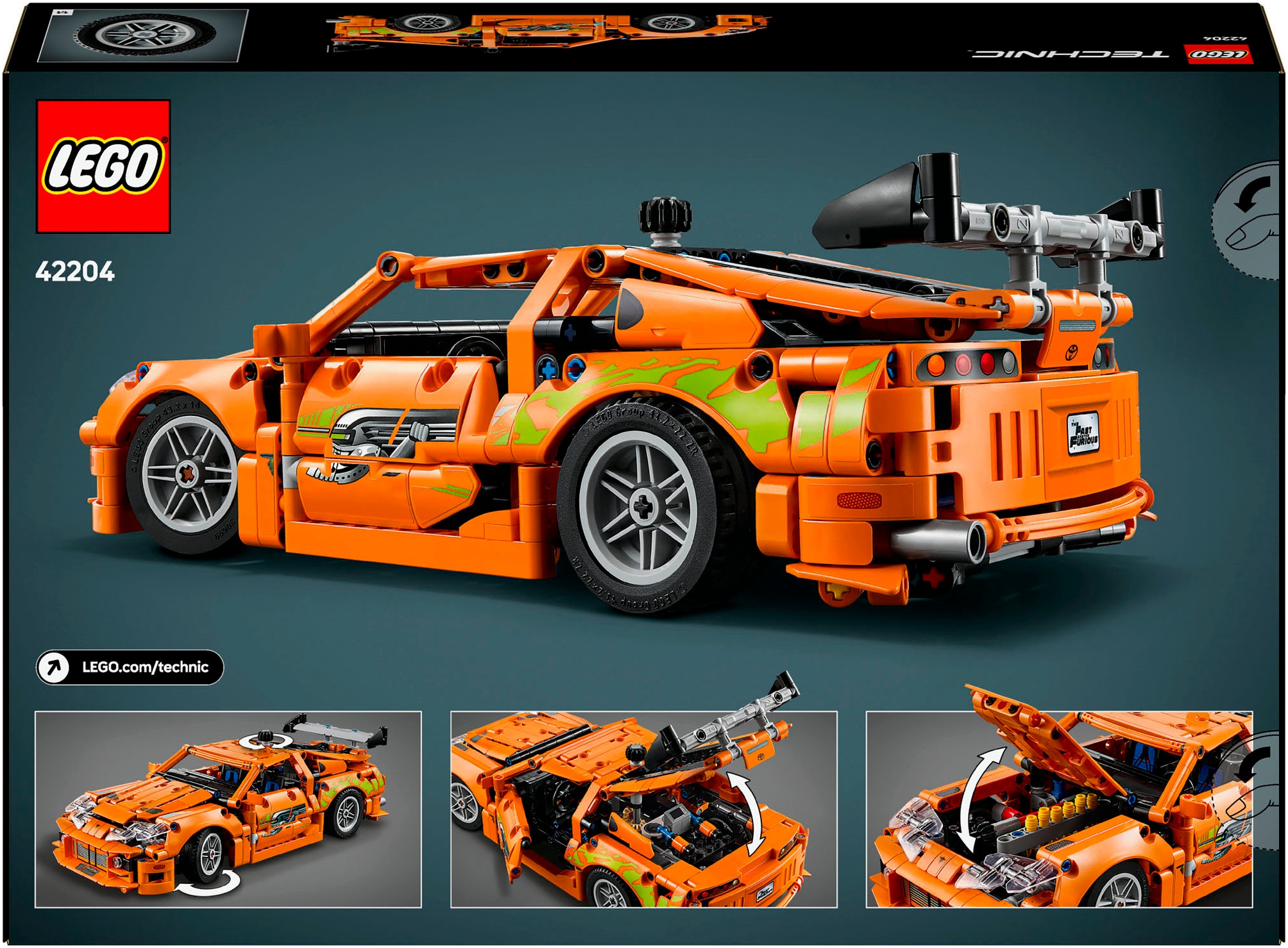 LEGO® Konstruktionsspielsteine »Fast and Furious Toyota Supra MK4 (42204), LEGO® Technic« Made in Europe