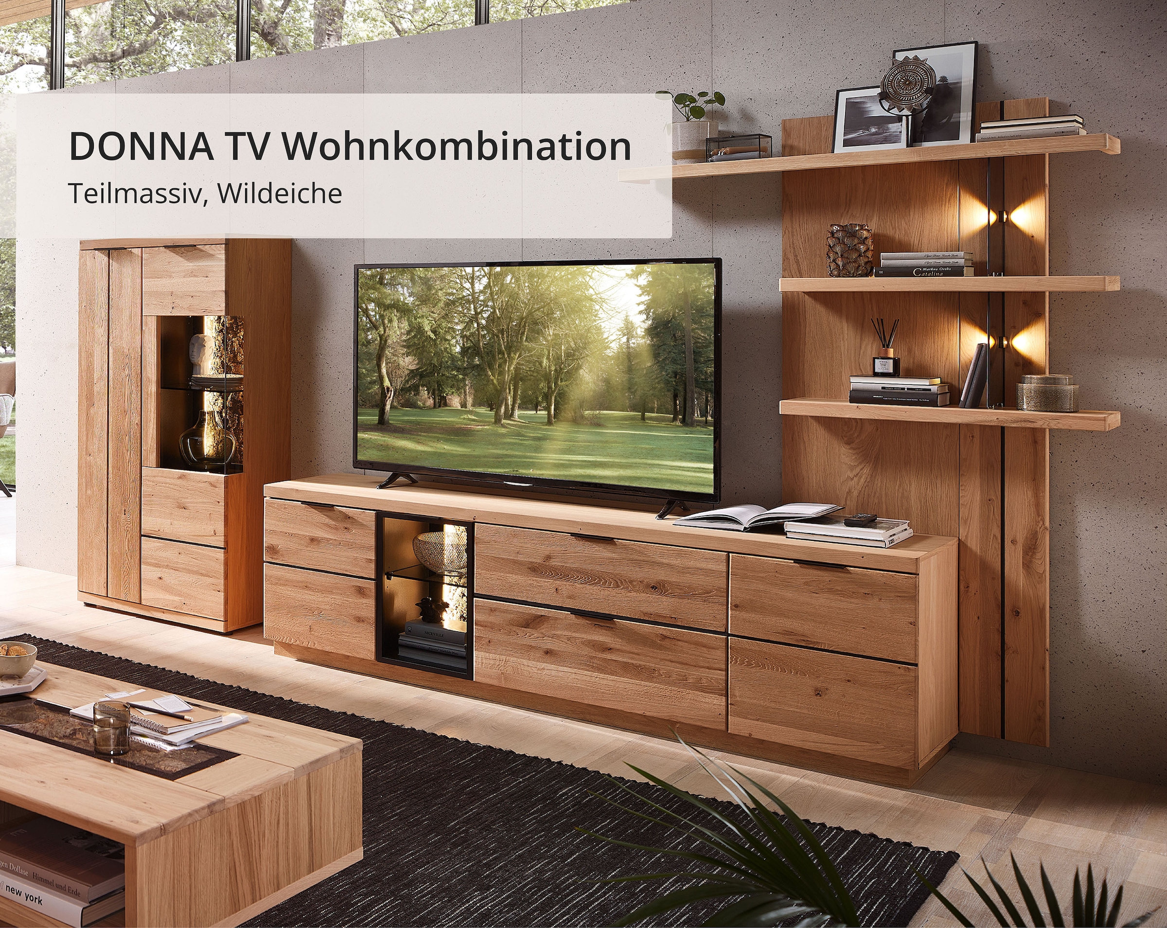 Wohnconcept Meuble mural »Donna Wohnwand, 324x180x50 (BxHxT)« 3 cuis tlg.