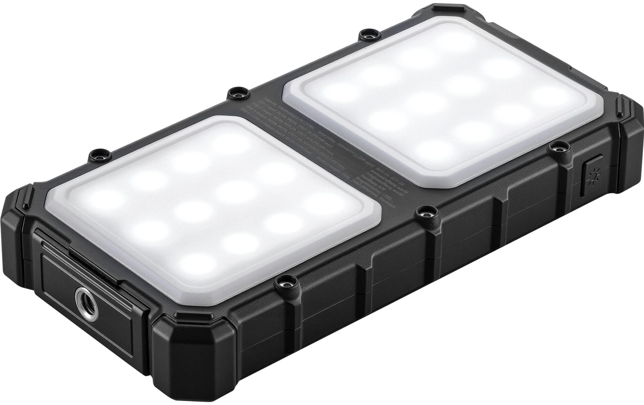 Sandberg Banque d'énergie »Solar CampLED 10000 mAh« Solarpanel