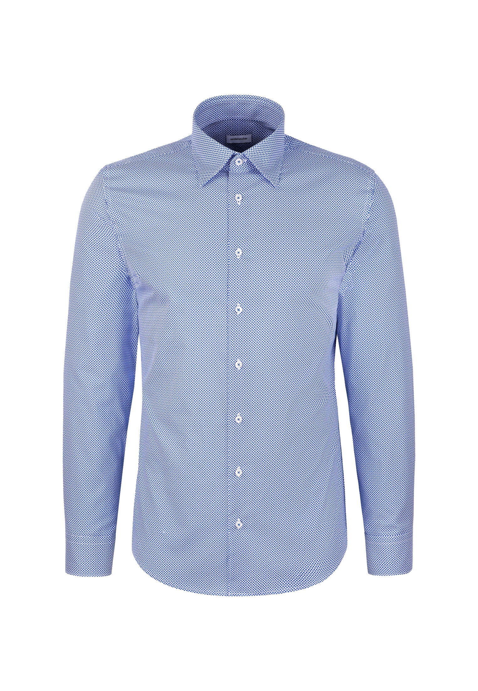 seidensticker Chemise d'affaires »Schwarze Rose« Slim 1/1 Covered-Button-Down-Kragen Druck