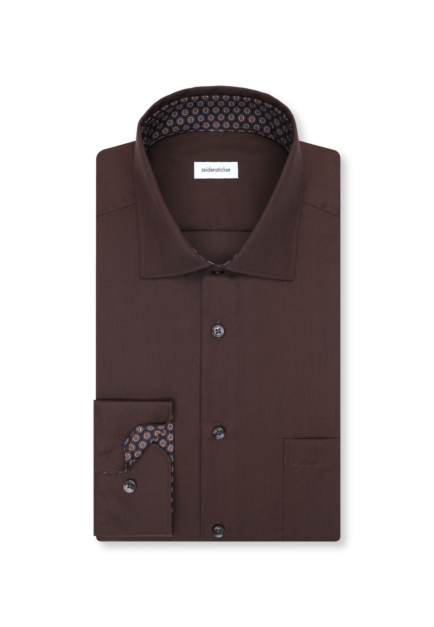 seidensticker Chemise d'affaires »Schwarze Rose« Regular 1/1 Kentkragen Uni