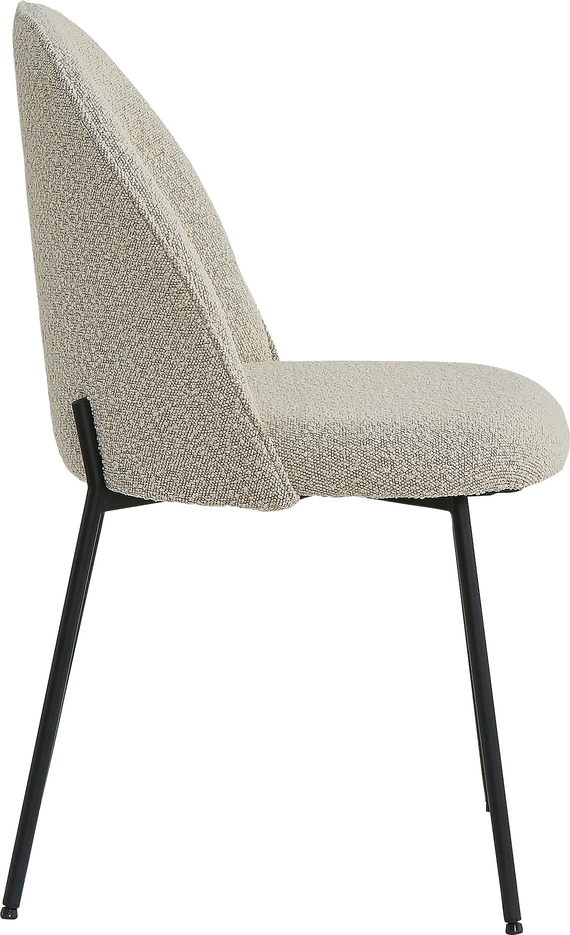 SIT Chaise rembourrée »Set 2 St. – Gepolsterte Esszimmerstühle mit abgerundeter Rückenlehne« (Ensemble) 2 cuisavec dossier arrondi et tissu bouclé