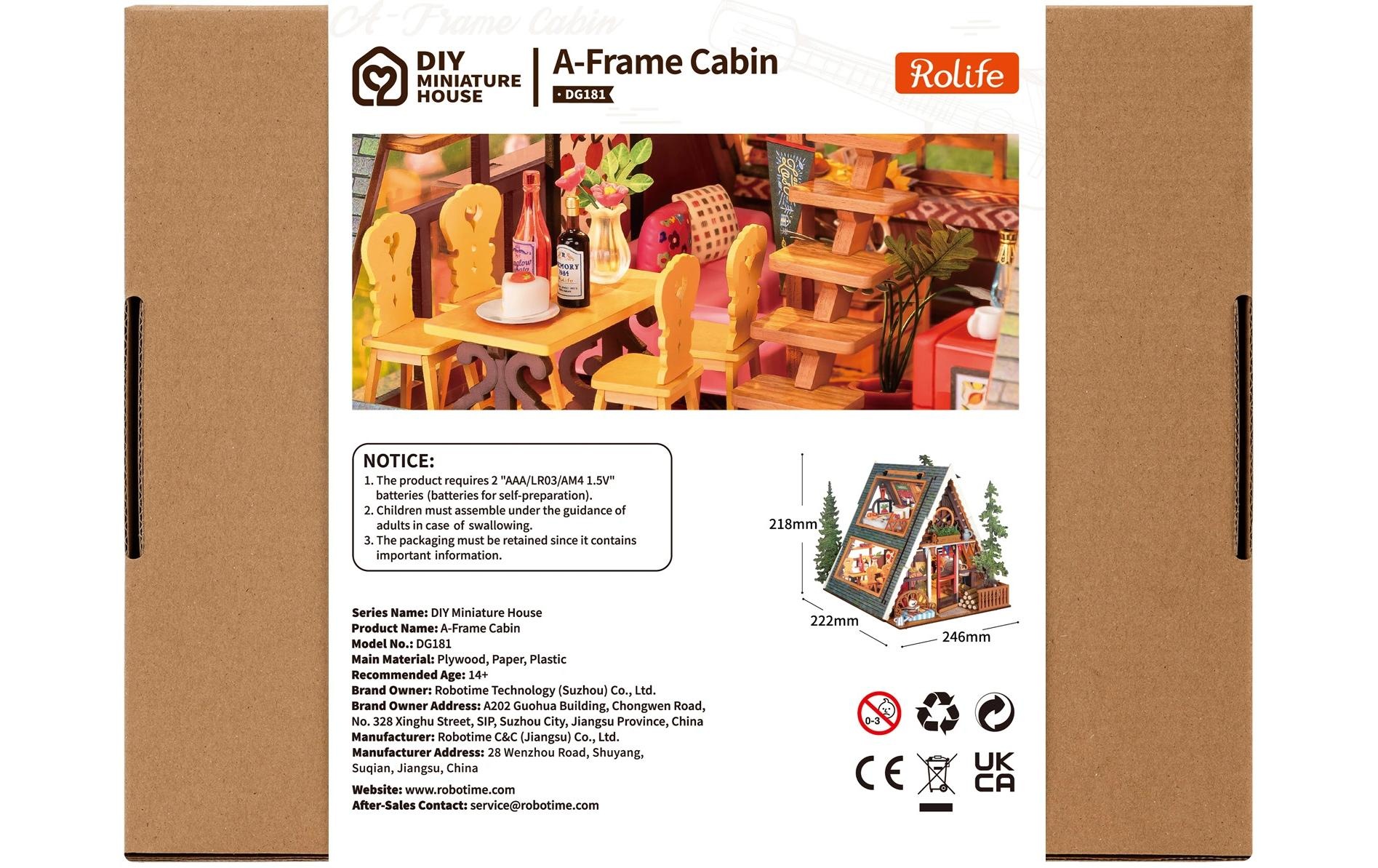   Modellbausatz »Rolife A-Frame Cabin Gebäude-Bausatz Holz« 336 Stk. tlg.