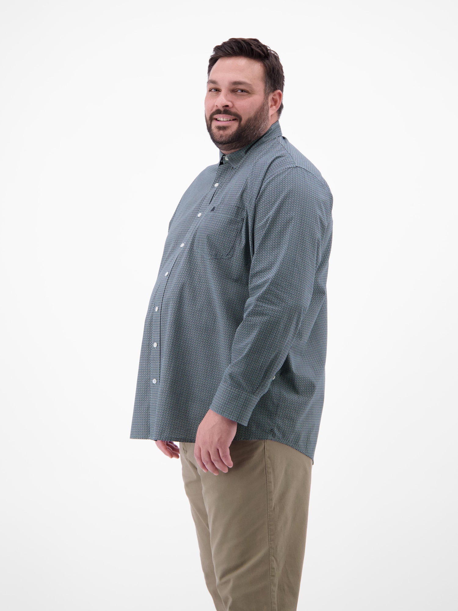 LERROS Chemise à manches longues »Langarmhemd mit Kentkragen aus 100% Baumwolle«