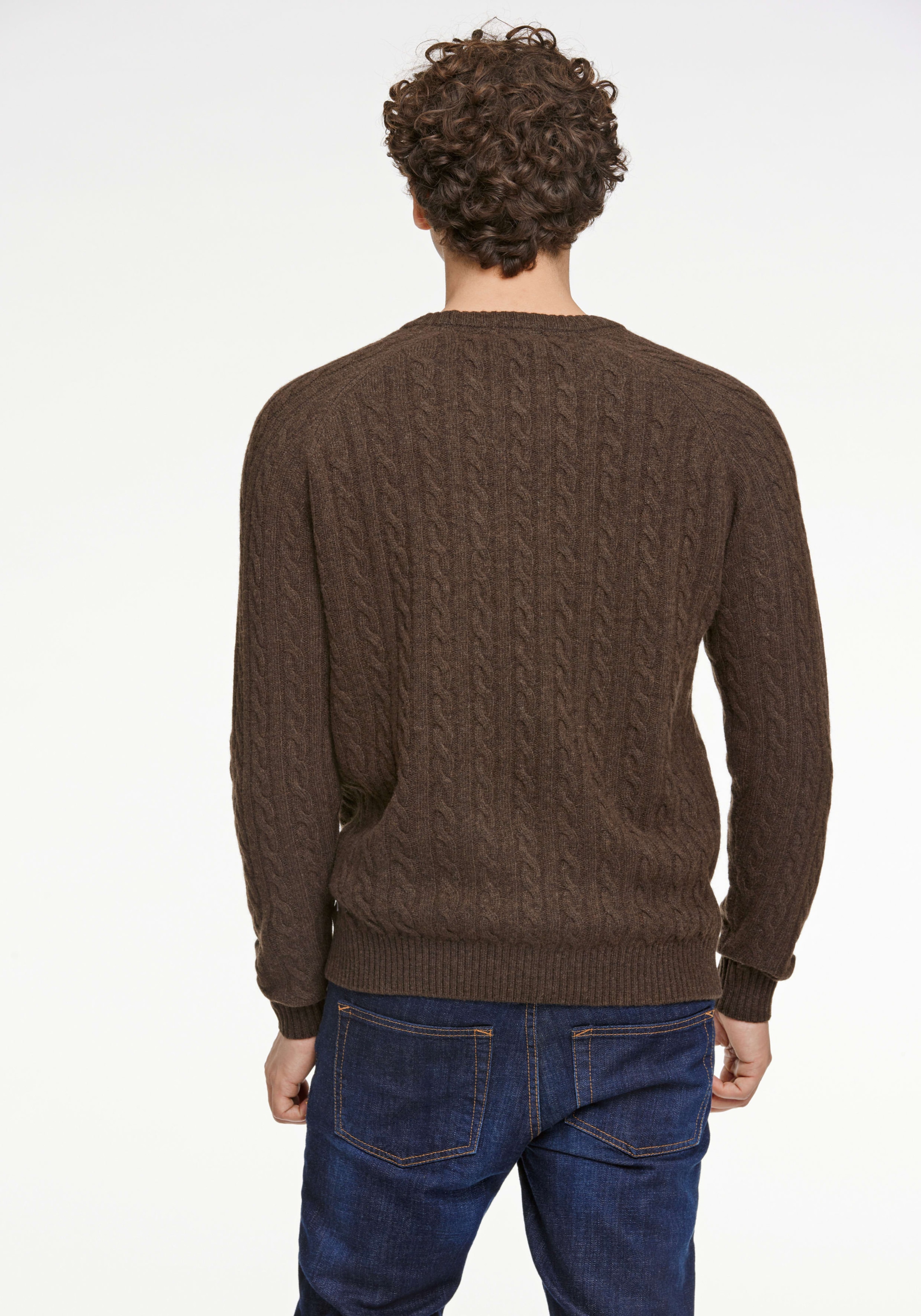 LINDBERGH Pull en tricot mit Zopfmuster, hoher Wollanteil