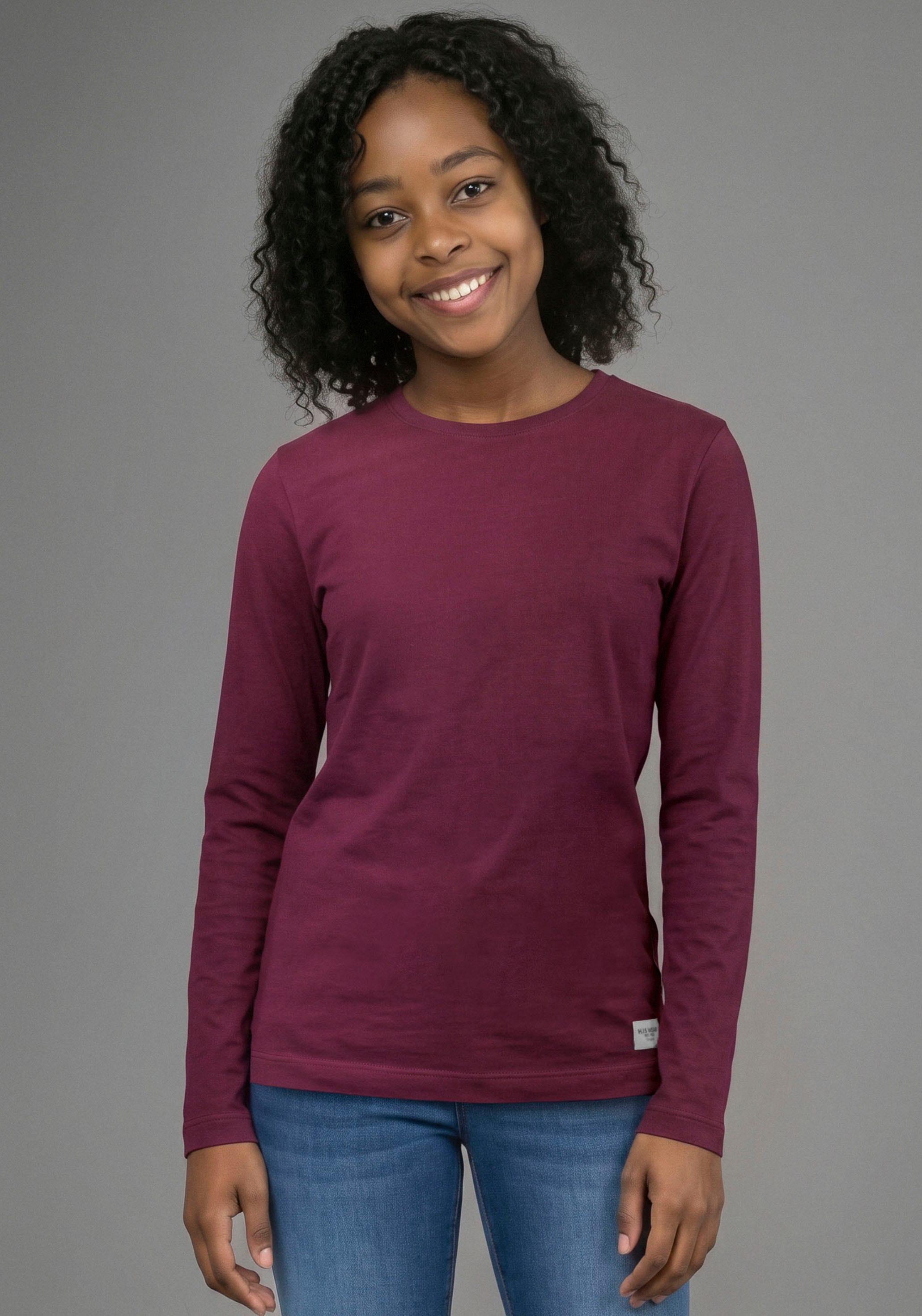 H.I.S T-shirt à manches longues »3er Pack H.I.S Shirts in modischen Farben, Must-Have Basic« Paquet, 3,  3 T-shirts basiques à manches longues en lot, longueur aux hanches, coupe basique