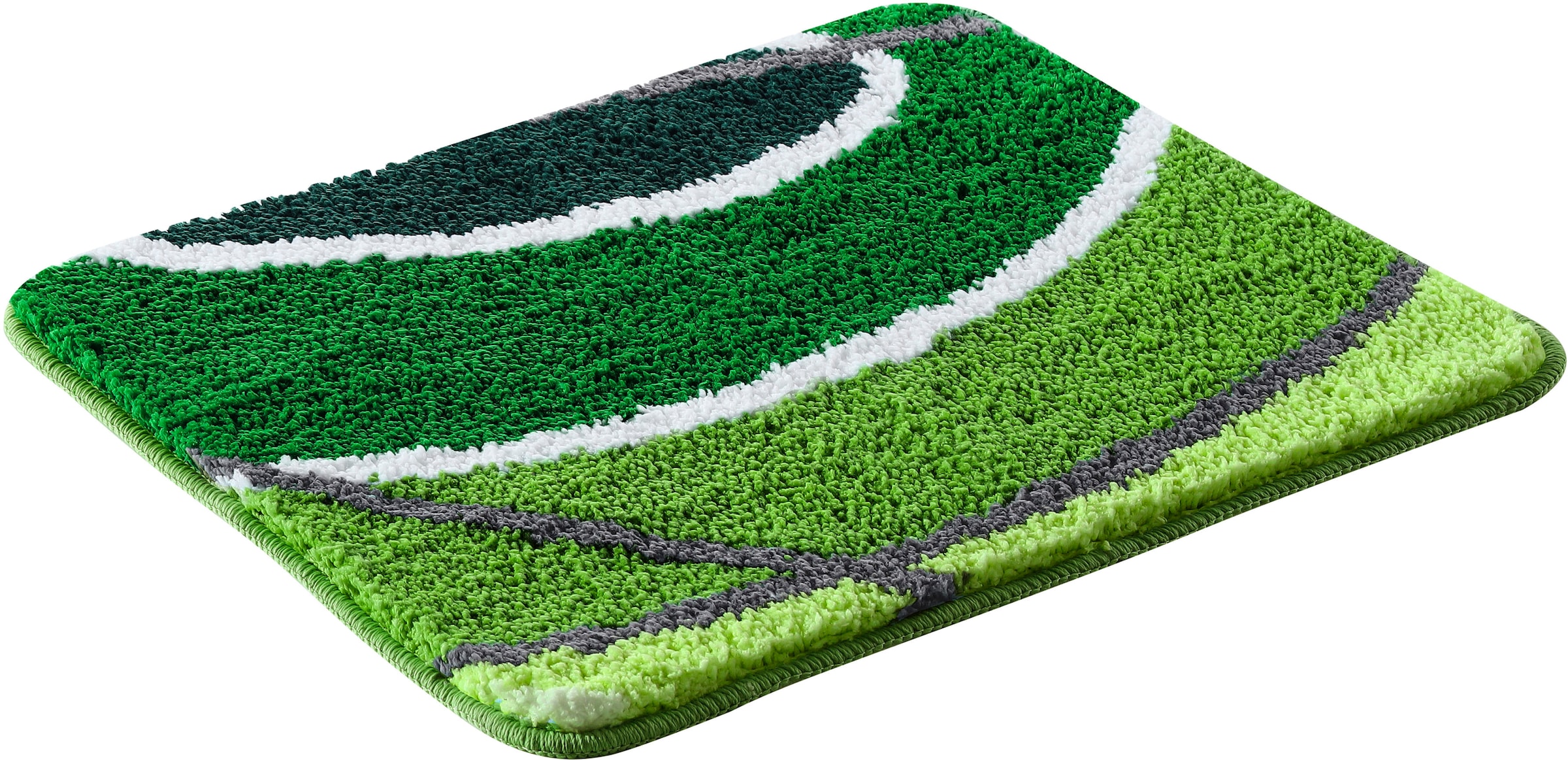 my home Badematte »Juna mit Muster, Badvorleger, Badezimmer Teppich, Duschvorleger« Höhe 20 mm rutschhemmend beschichtet strapazierfähig besonders weich, Design, Badematten, Badteppich