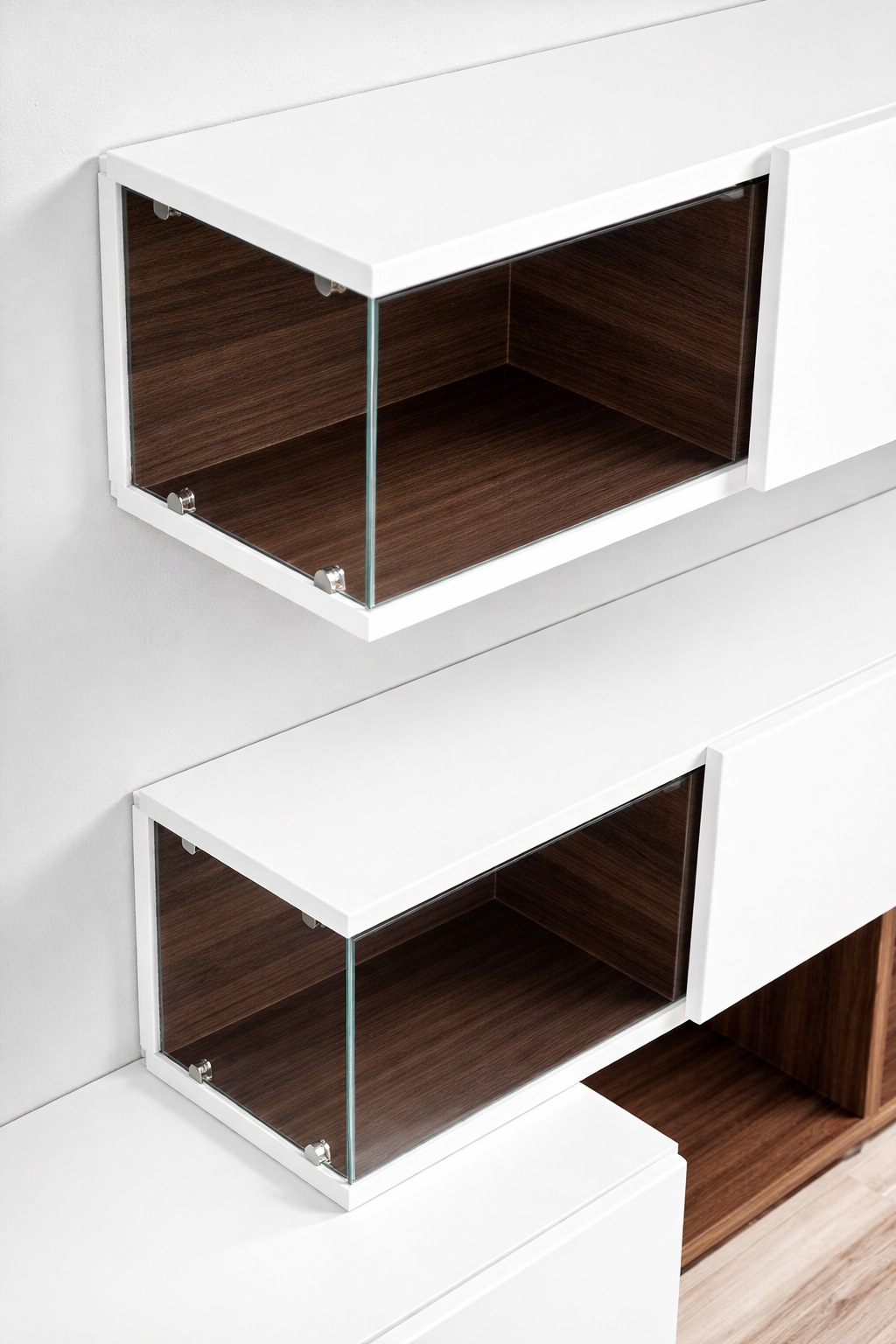GOODproduct Ensemble de salon »Lego Anbauwand, Wohnkombination, Wohnzimmer-Set« 4 cuis tlg.