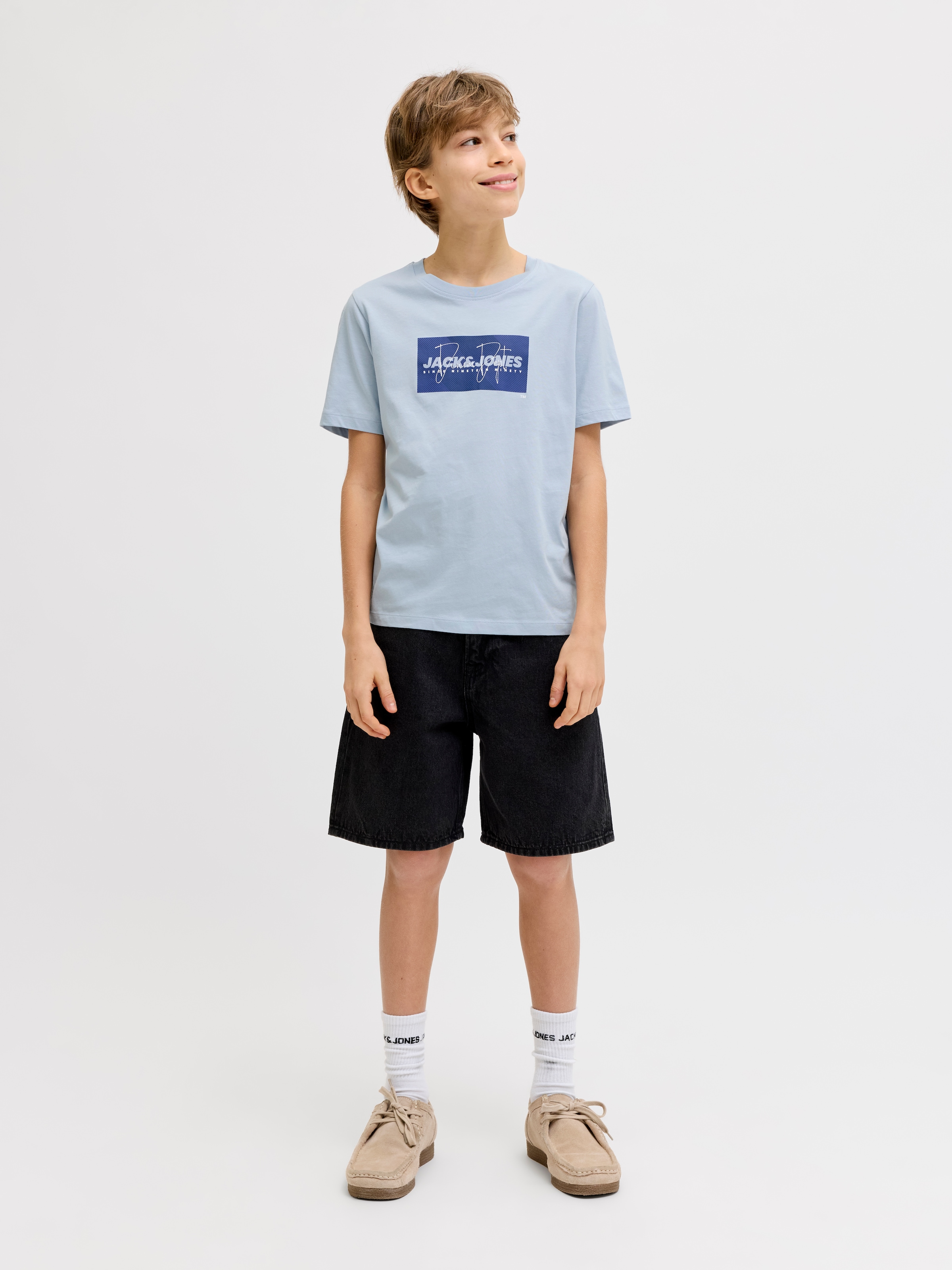 Jack & Jones Junior T-Shirt »JJCOLE PRINT TEE SS CREW NECK JNR« mit Logoprint