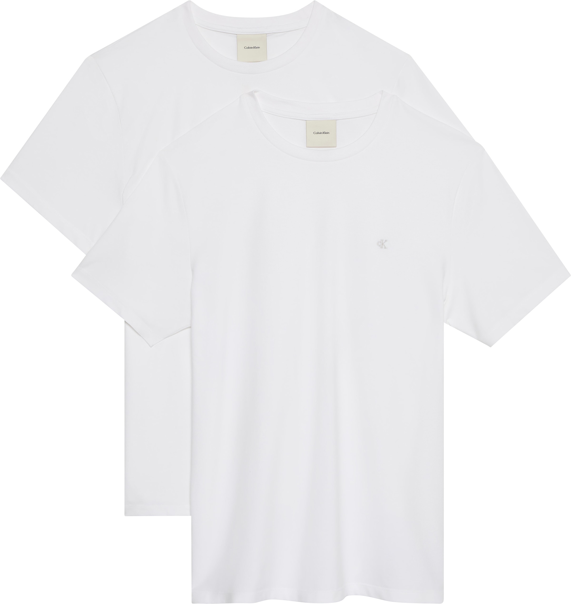 Calvin Klein T-shirt »2 Pack SS STRETCH COTTON SLIM TEE« Paquet, 2 Rundhalsausschnitt, slim fit