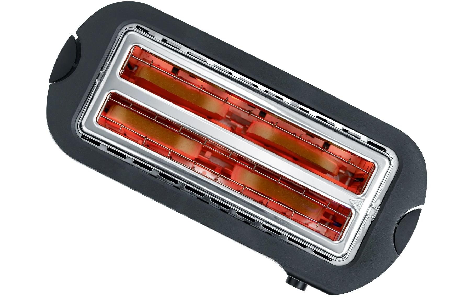 Severin Grille-pain »AT 2590 Schwarz/Silber« für 4 disques 1400 W