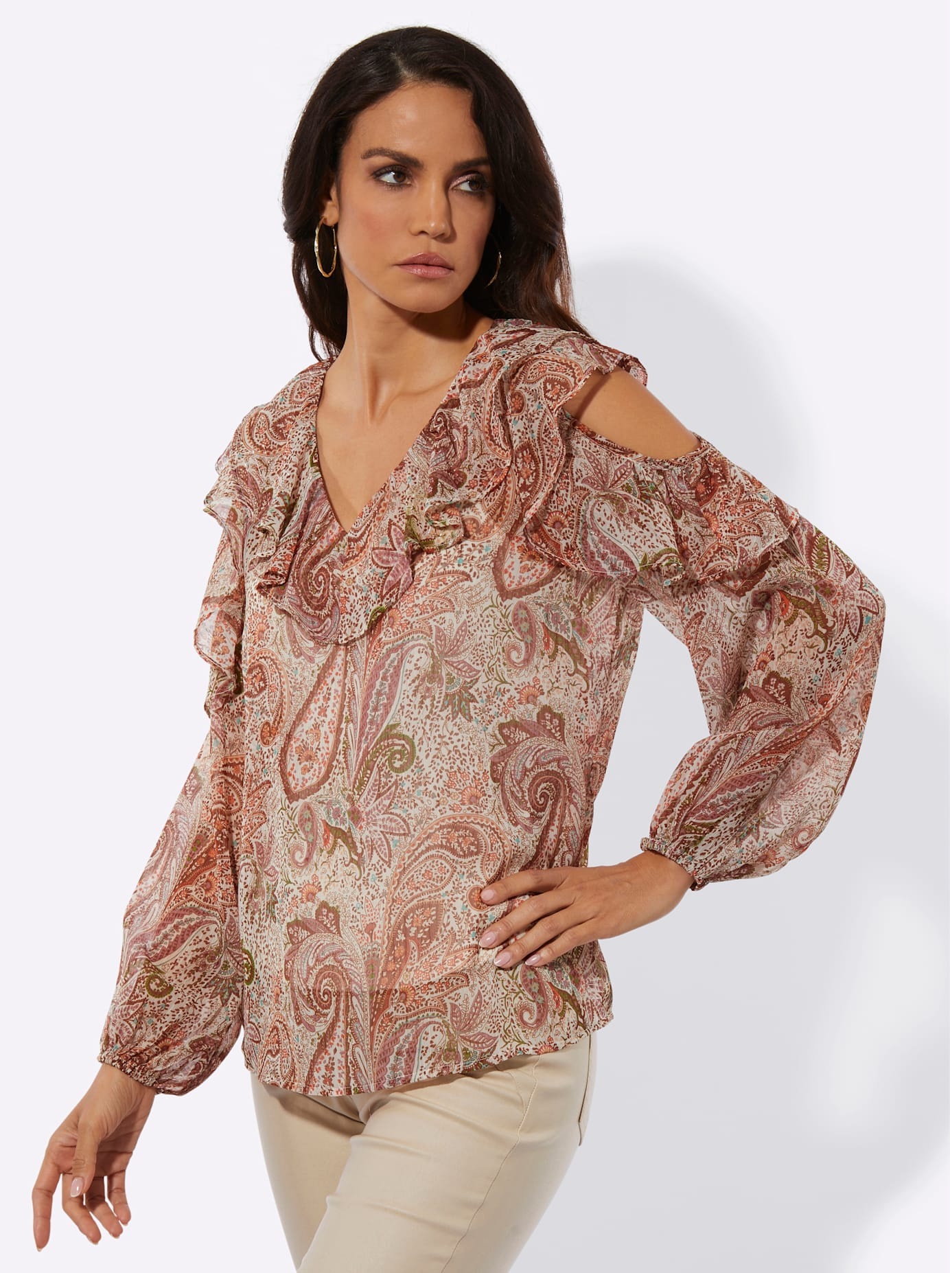 creation L Blouse en mousseline