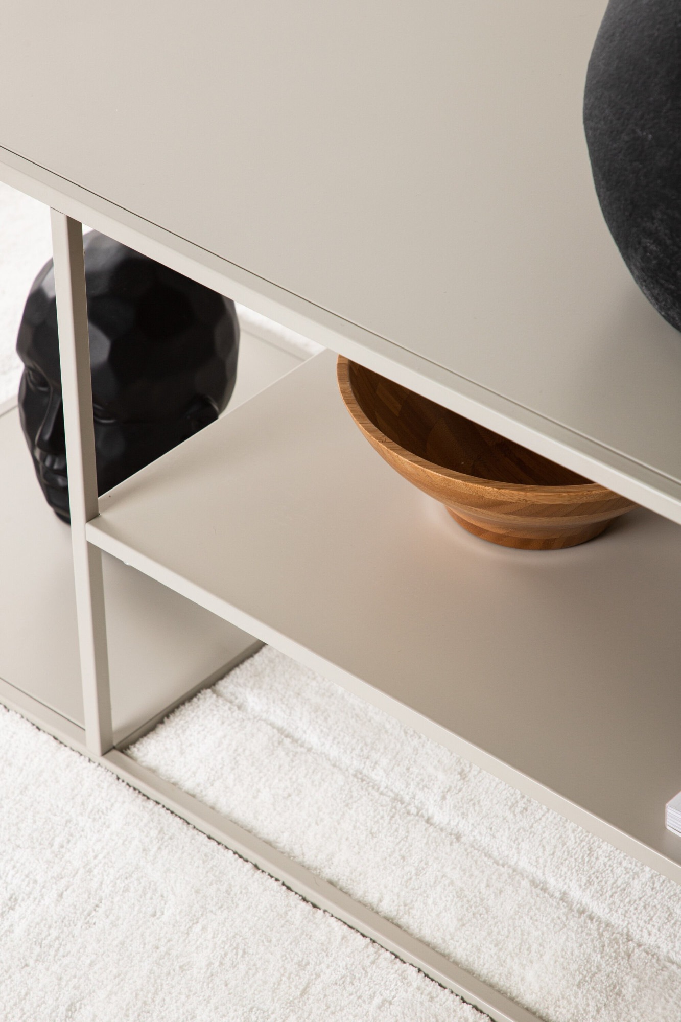 Venture Home Table basse »Staal, Beistelltisch mit Ablageboden, 50 × 50 cm« Table basse, acier laqué poudre, allongée, moderne