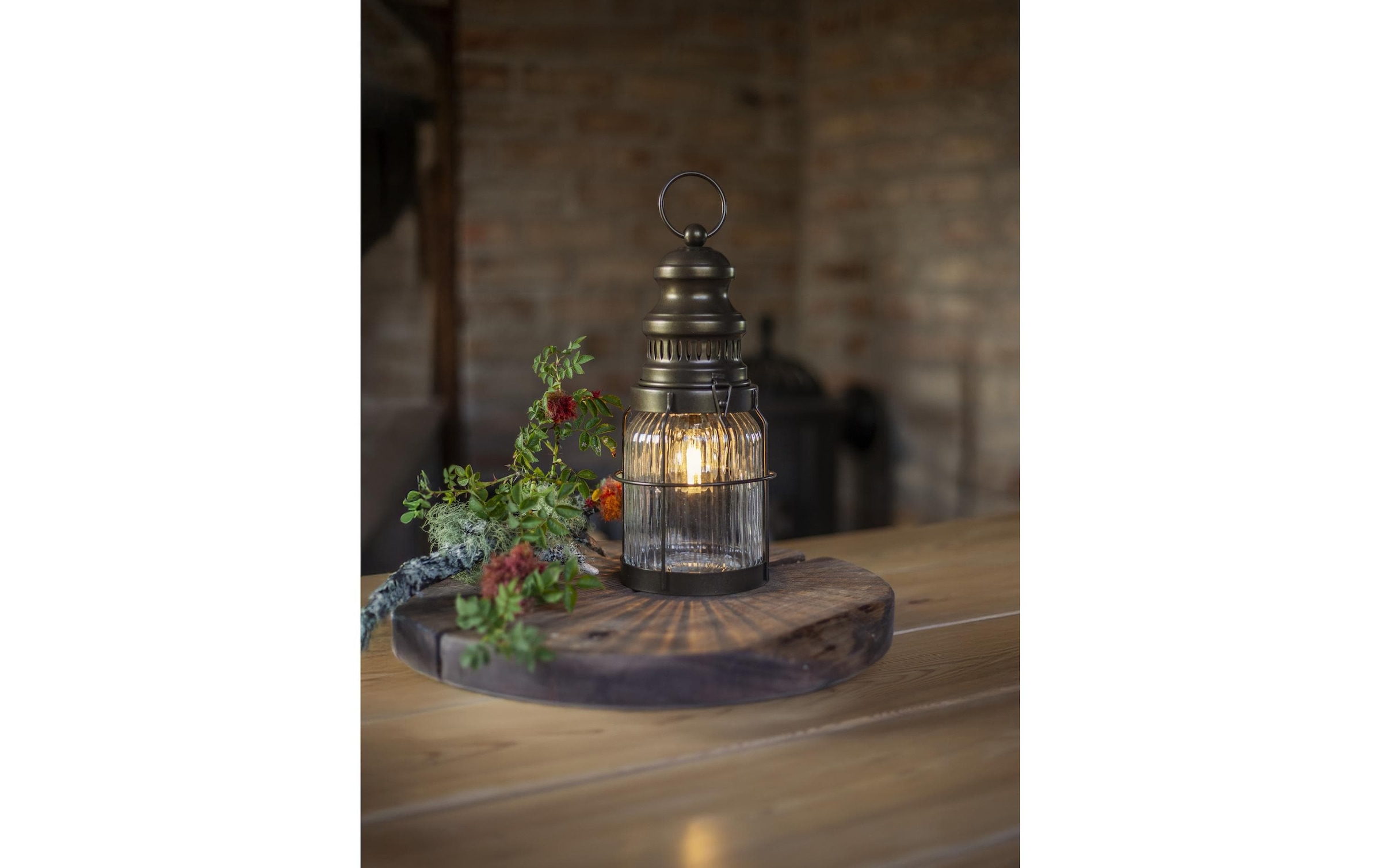 Parforce Traditional Hunting LED Laterne »Aina Indoor, 28 cm Höhe« Warmweiss Dekorative Innenraumleuchte in Bronze-Optik
