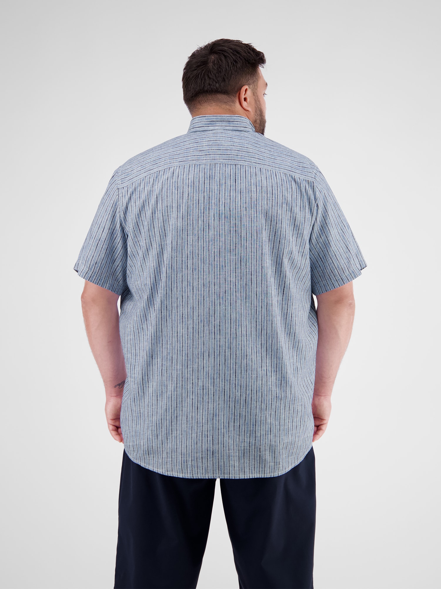 LERROS Kurzarmhemd »Gestreiftes Herrenhemd in Grossen Grössen«