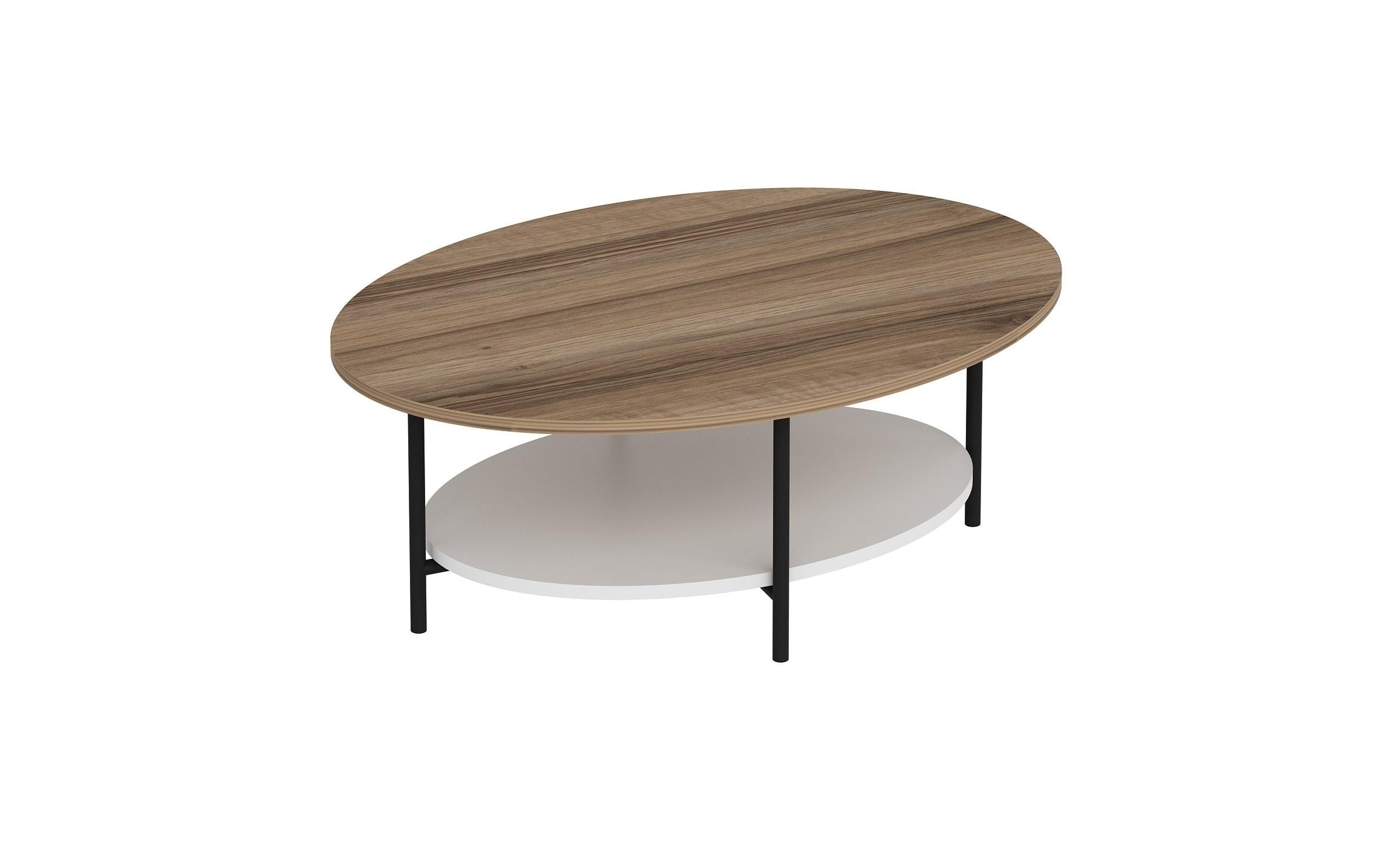 WOODY FASHION Beistelltisch »Elis 90 x 36 x 60 cm, Braun/Weiss«