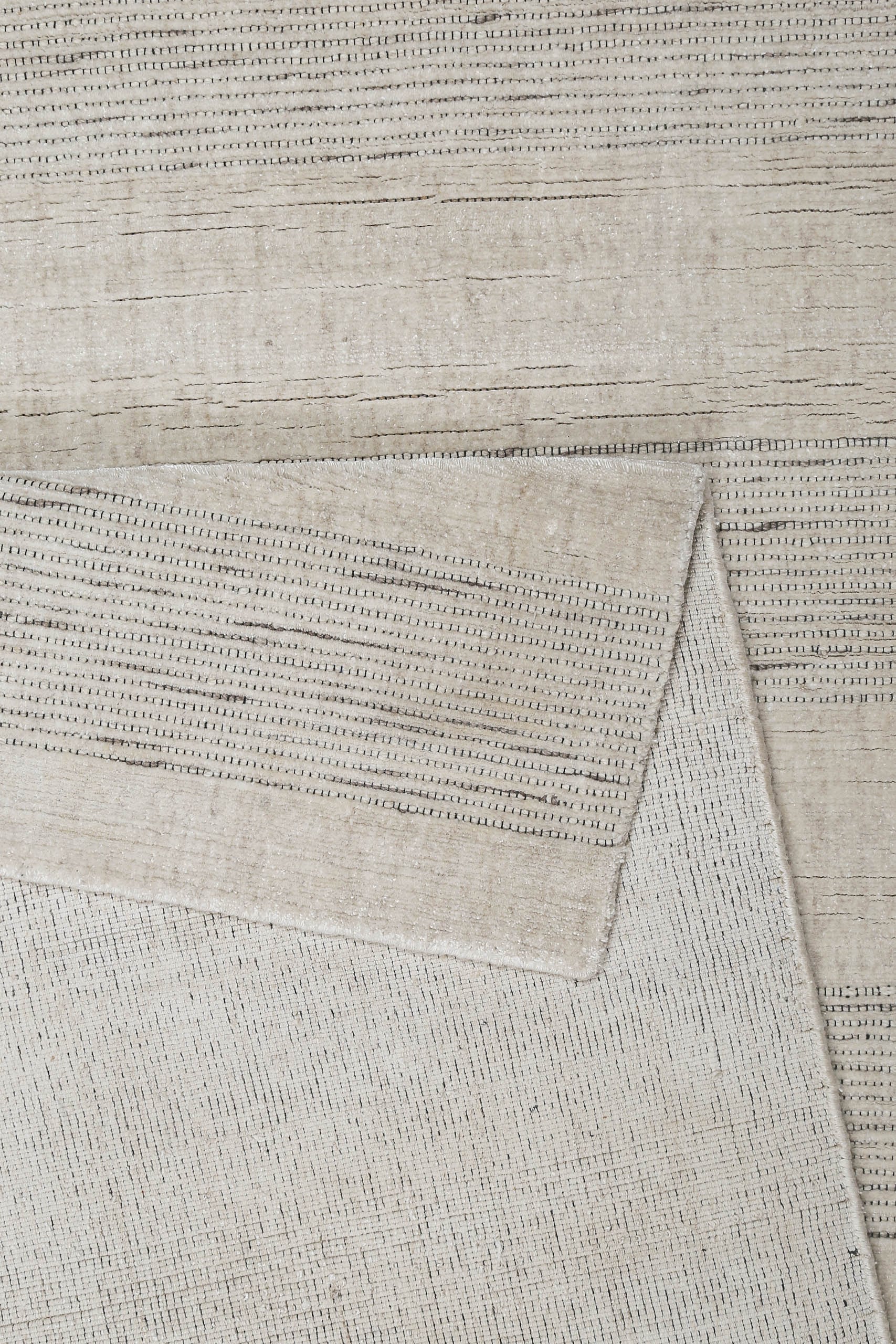 Wecon home Tapis »Seattle« Rectangulaire 11 mm Höhe Kurzflorteppich, handgewebt, TENCEL & Schurwolle, Streifen, Wohnzimmer