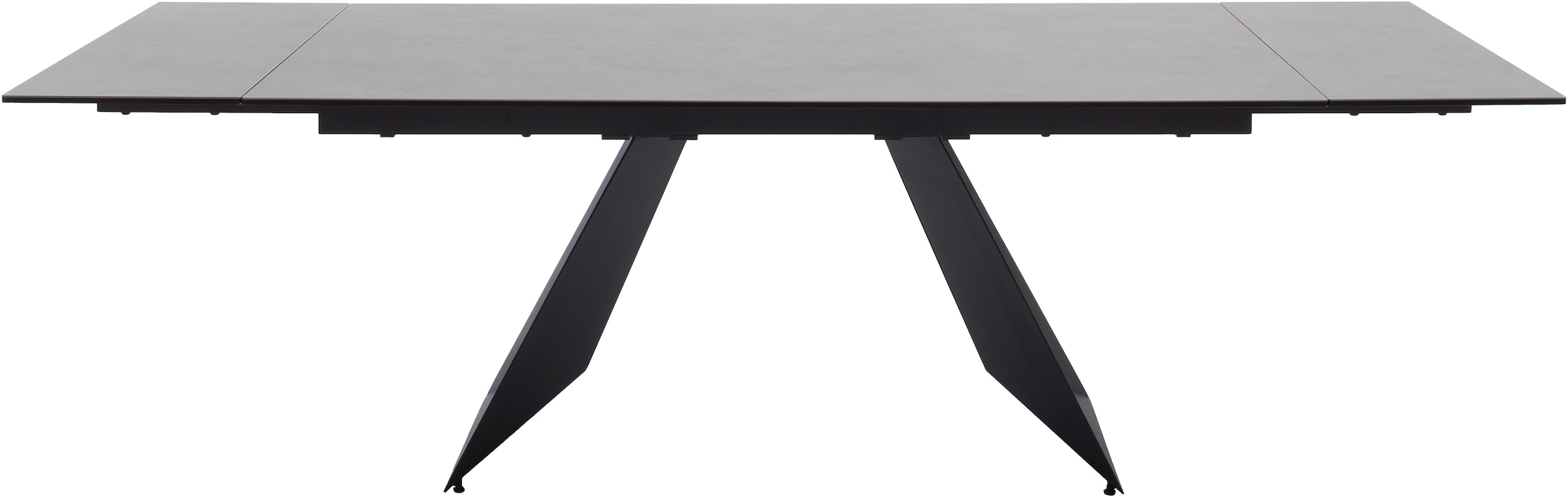 MCA furniture Table de salle à manger »Nagoya« 1 cuis tlg. Auszugstisch, Stirnauszug, Metallgestell, Keramik, Sicherheitsglas