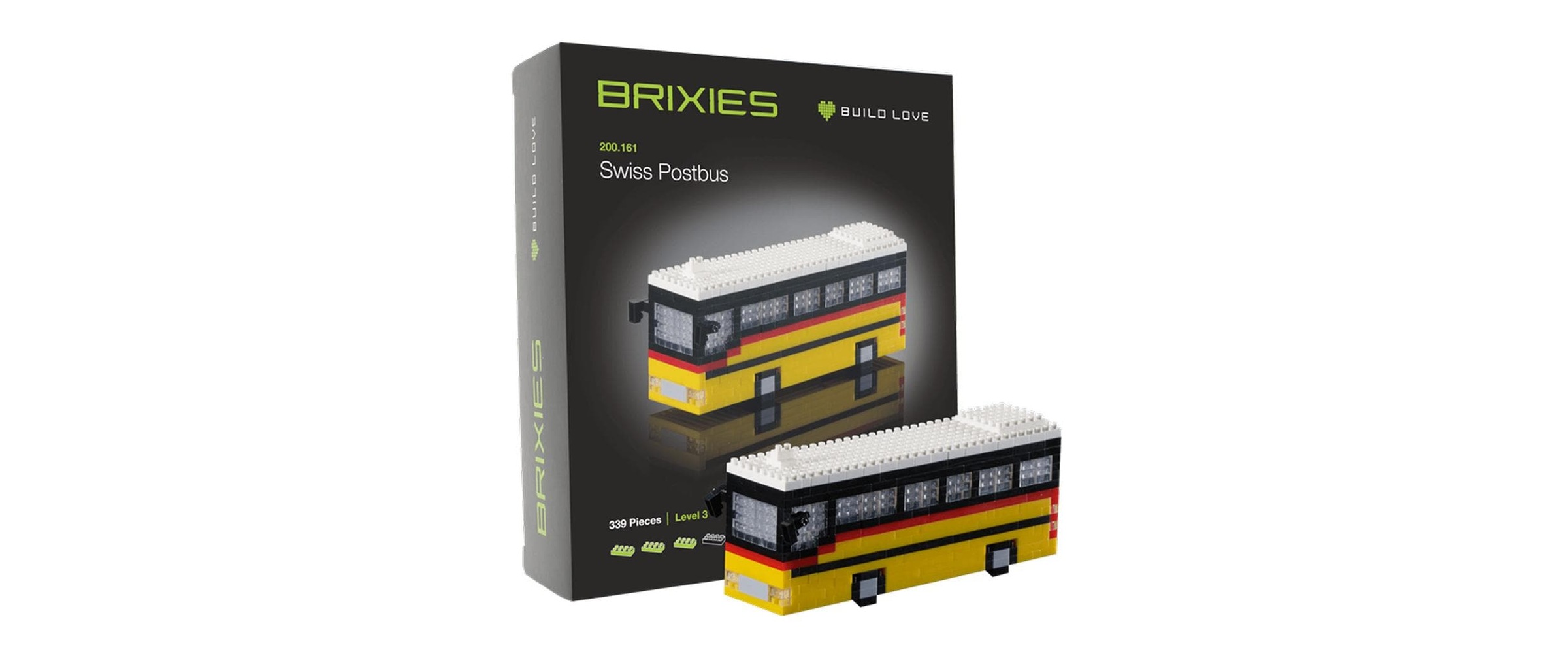 Brixies Spielbausteine »Schweizer Postauto aus 339 Bausteinen«