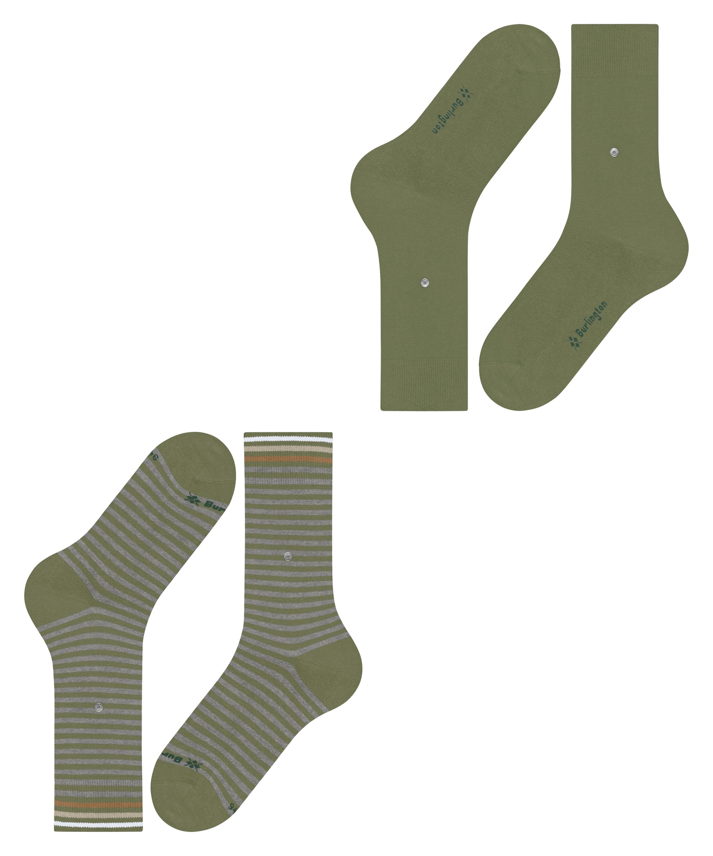 Burlington Chaussettes »Everyday Stripe« 2 paires,  taille unique 40-46, rayé et uni