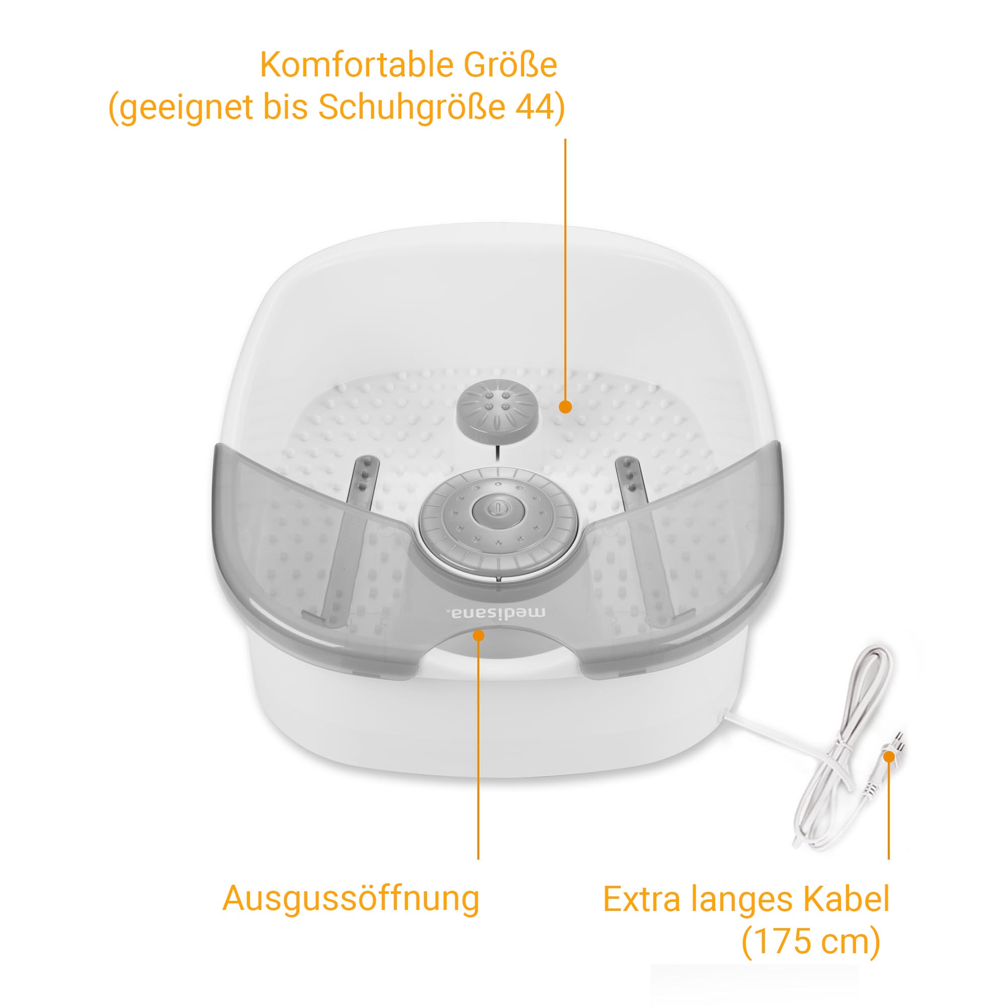 Medisana Fussbad »FS 881« Sprudel- und Vibrationsmassage, Wasser-Warmhaltefunktion