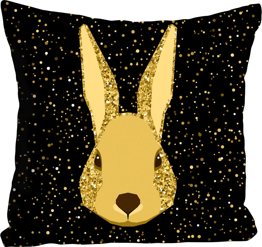 queence Coussin décoratif »Ares« mit einem Hasen im Weltraum