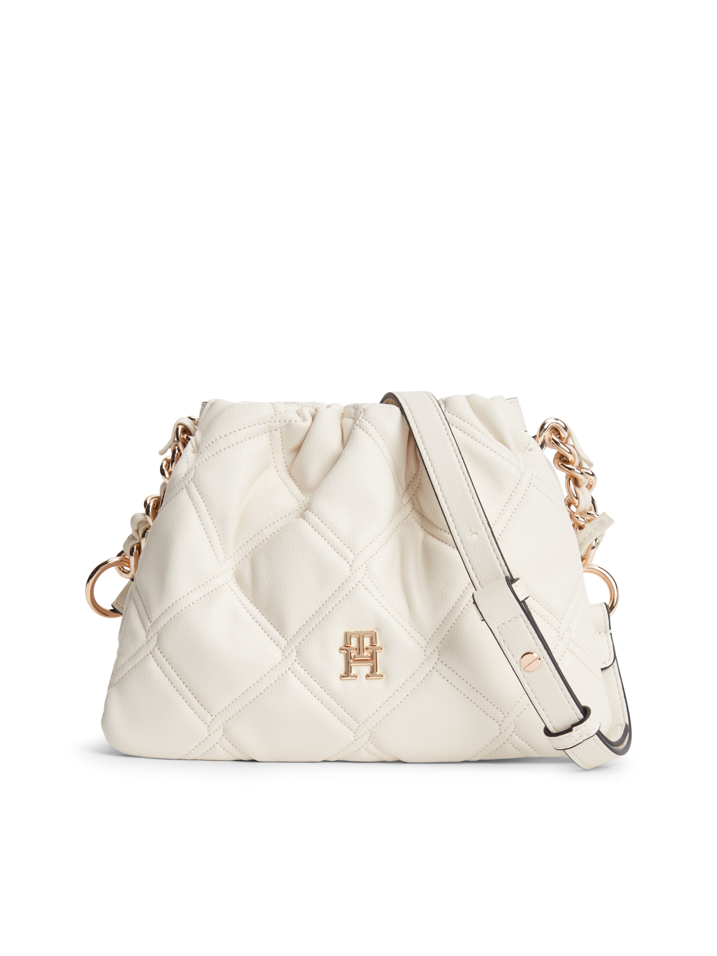 Tommy Hilfiger Sac à bandoulière »TH FEMININE MINI CROSSOVER« Sac épaule femme, sac à main avec chaîne décorative dorée