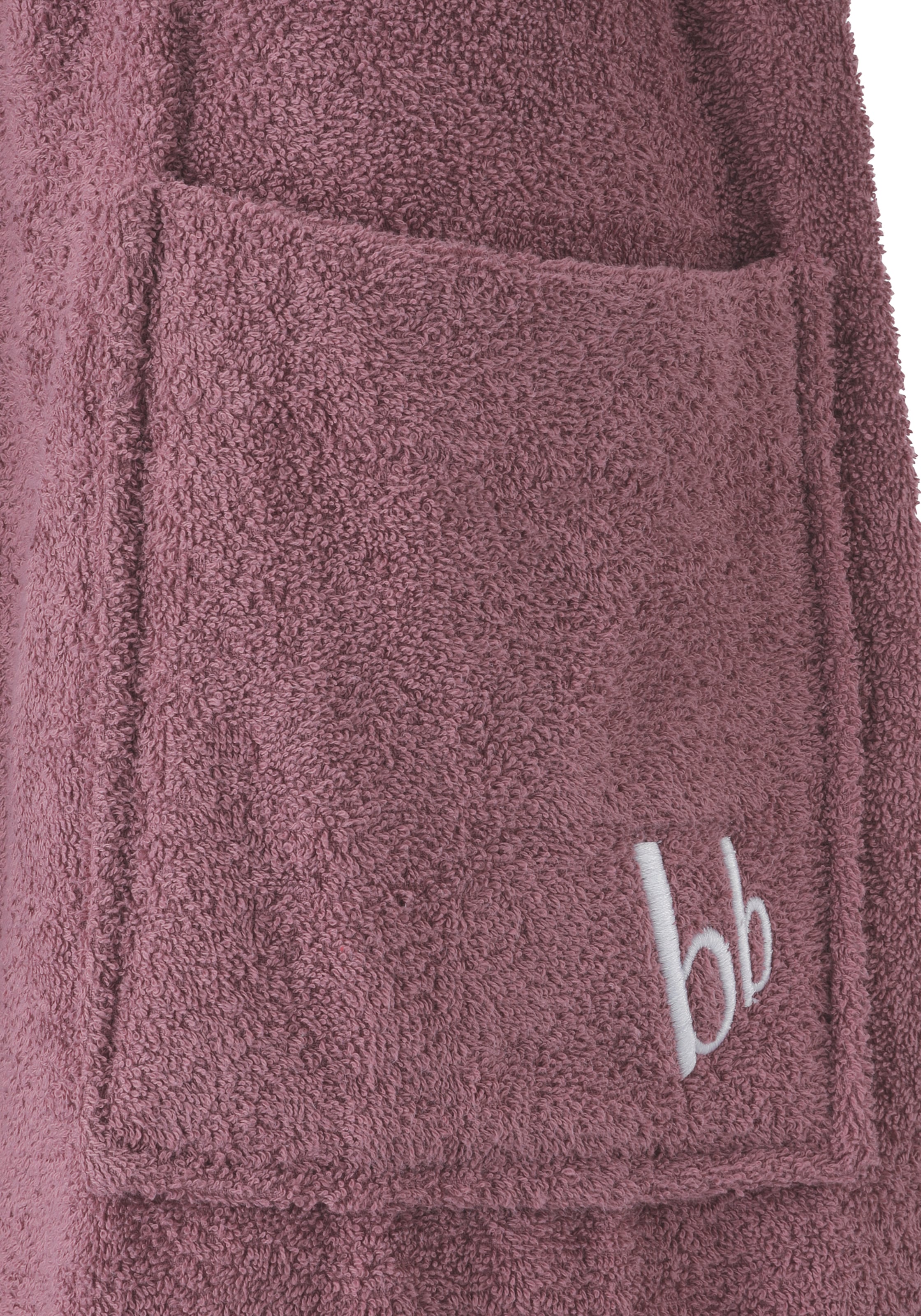 Bruno Banani Peignoir de bain unisexe »Robby, ideal für Sauna & Spa, Standard, Premium und Überlänge« 1 cuis robes de chambre pour dames & hommes, coton, avec poches, sauna, XS-3XL