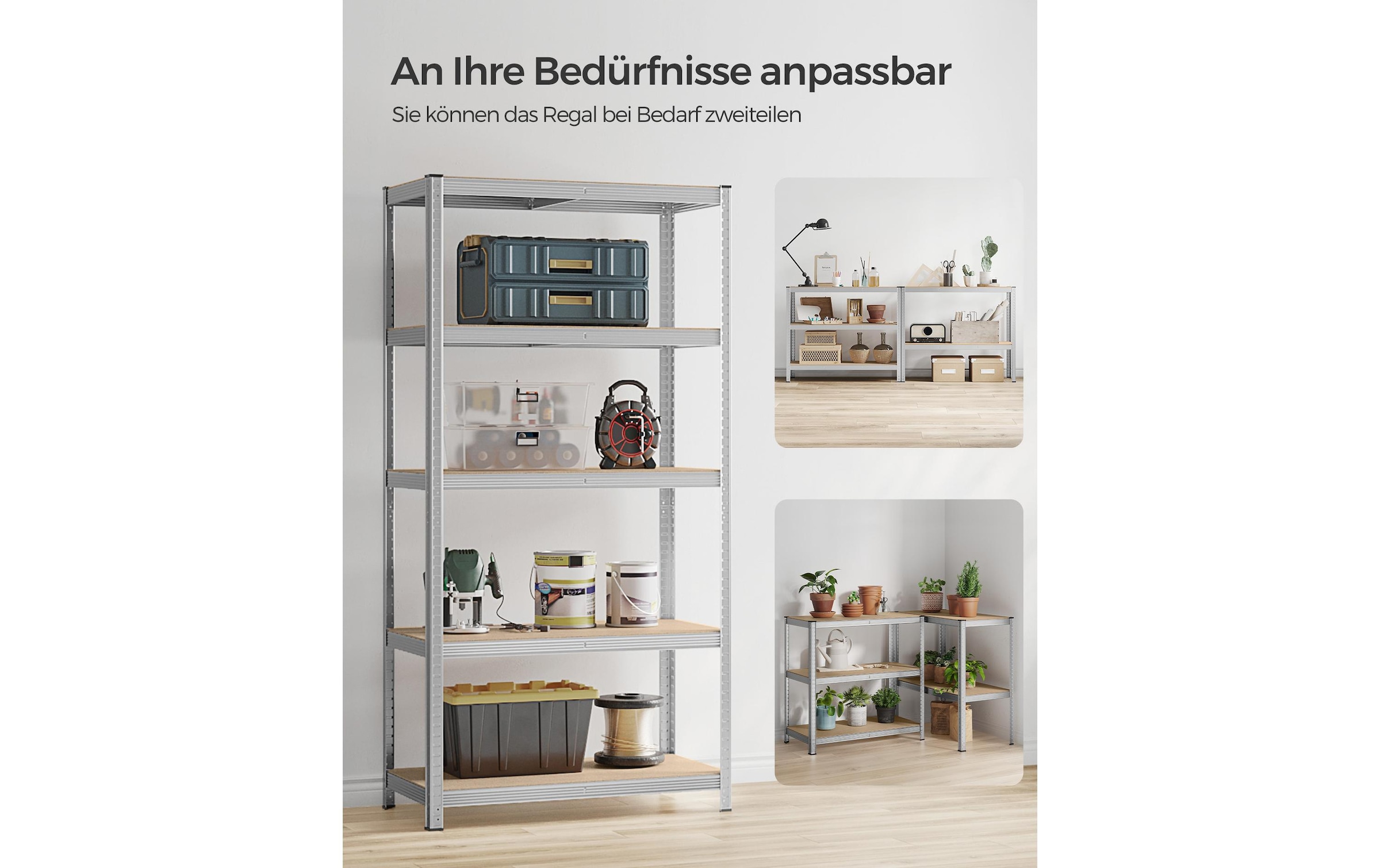 SONGMICS Regal »Silber«