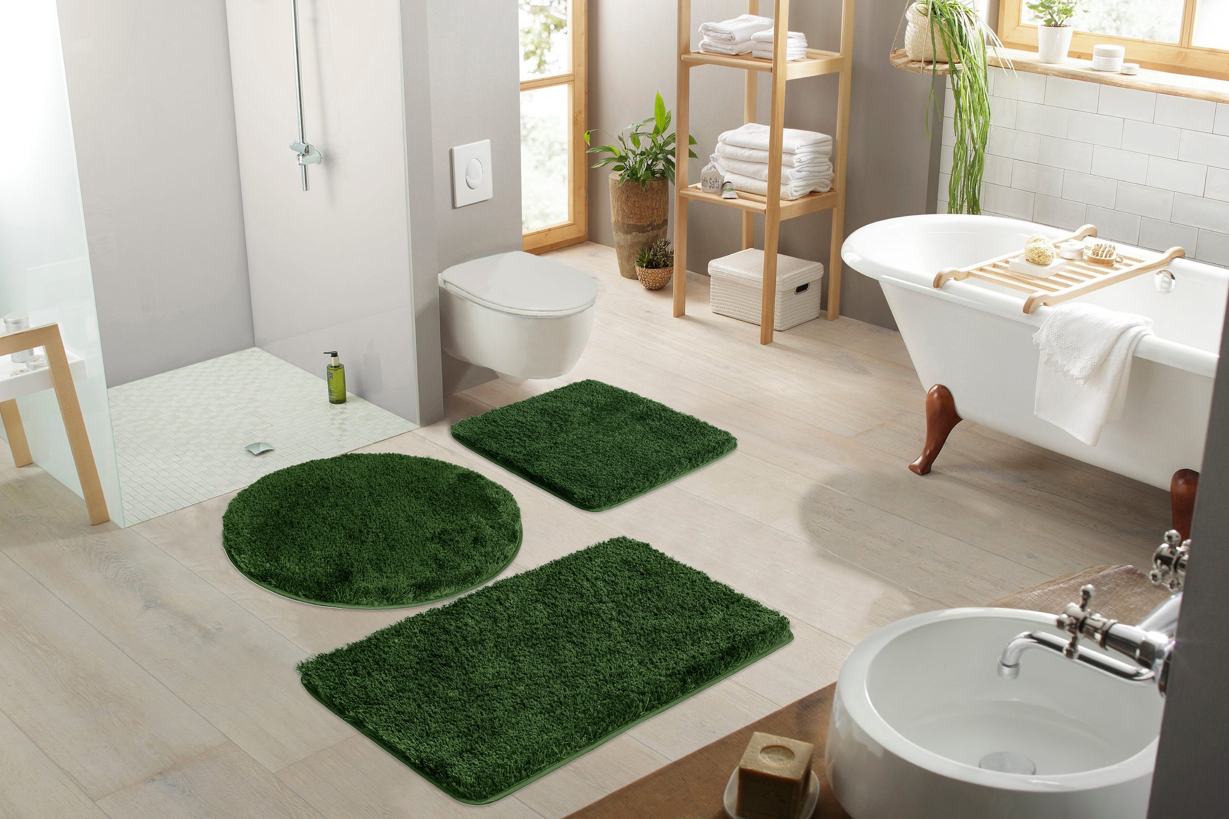 Möve Tapis de bain »Superwuschel, Badvorleger, Badezimmer Teppich« Höhe 40 mm Mikrofaser-Badematte, Badteppich, rechteckig, rund & als 3-tlg. Set