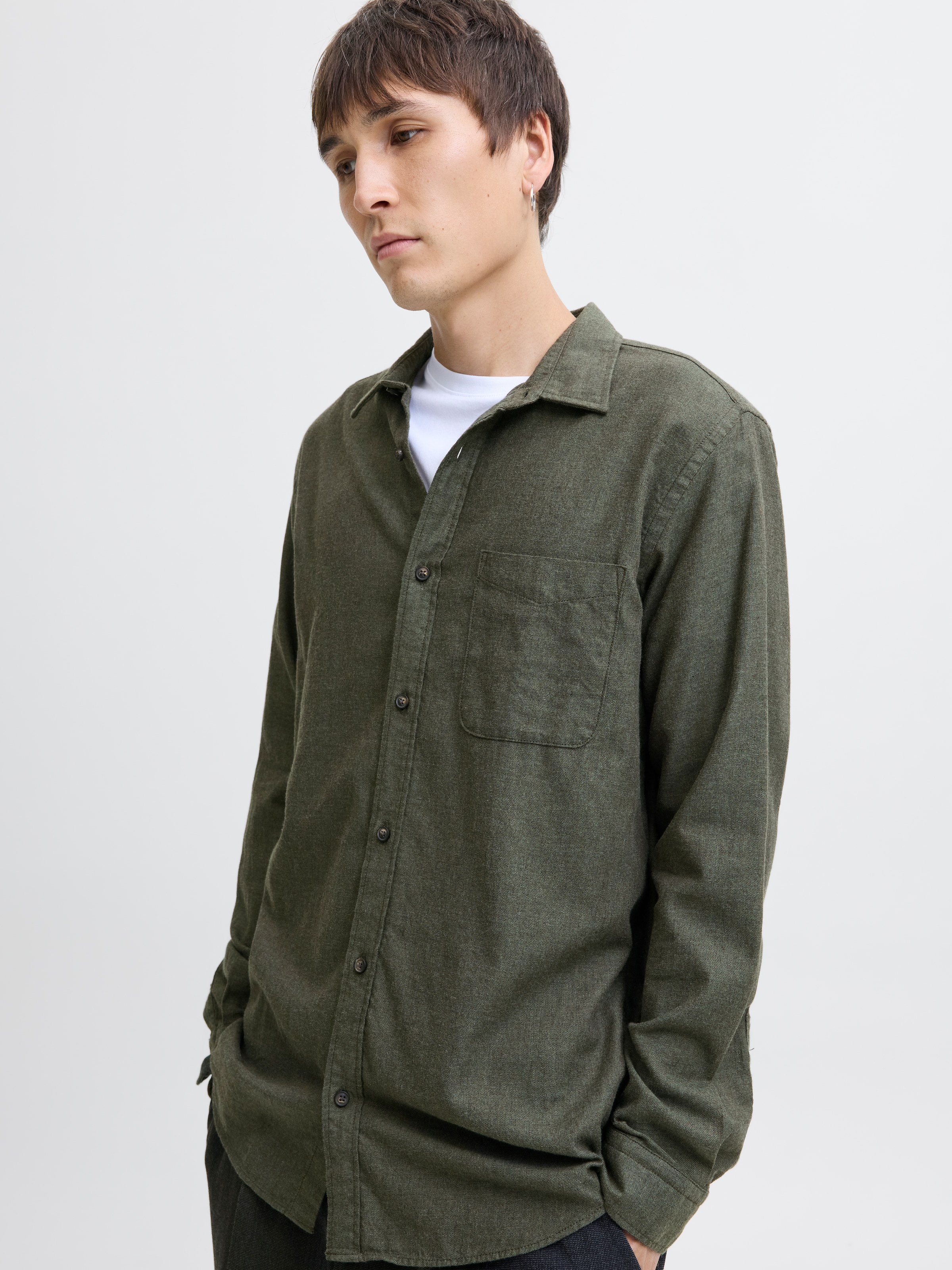 Jack & Jones Langarmhemd »JJECLASSIC MELANGE SHIRT L/S NOOS«