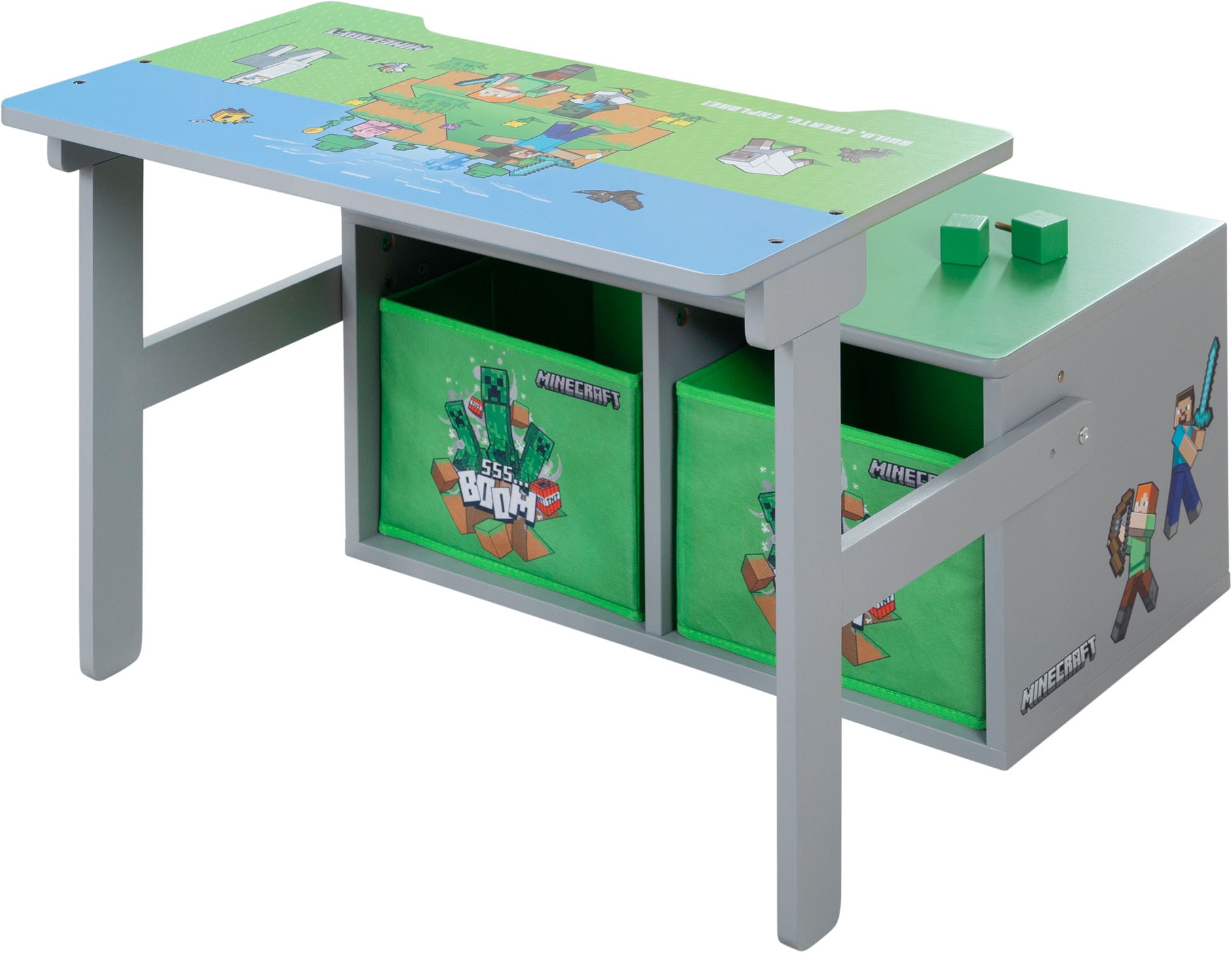 Phoenix Banc »Minecraft Spielbank« 3 cuis tlg. repliable en banc de jeu avec table