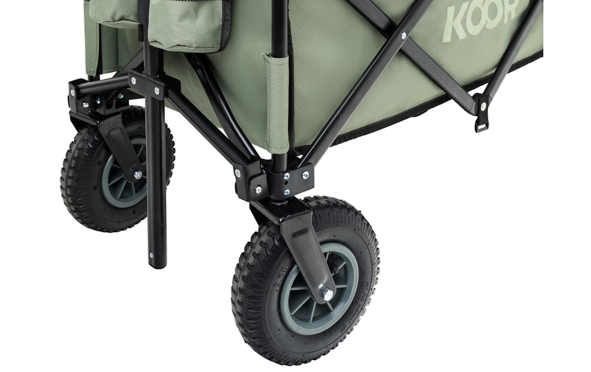 KOOR Bollerwagen »mit Luftreifen Kjerre« Geländetauglicher Bollerwagen für Camping, Einkaufen oder Gartenarbeit
