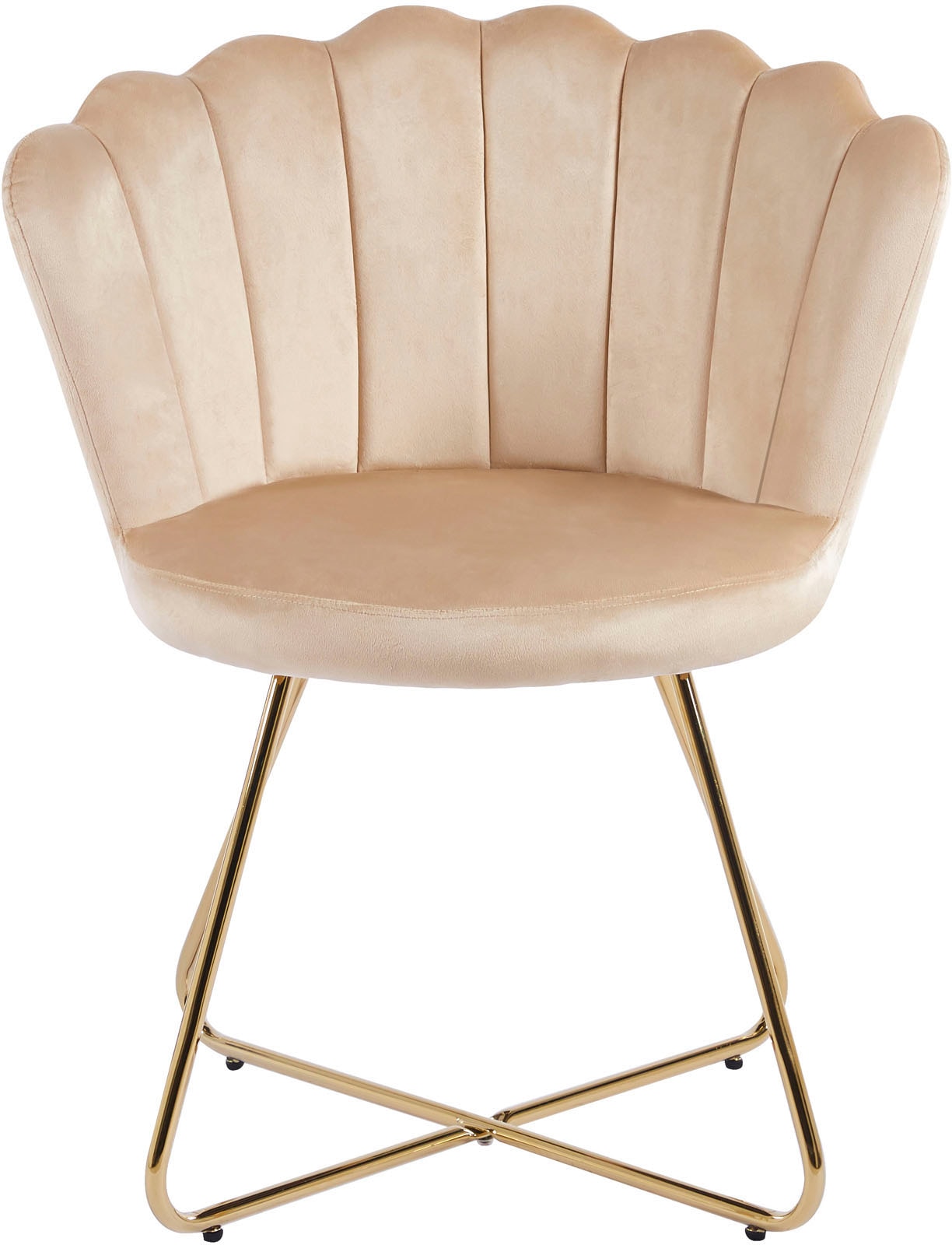 SalesFever Polsterstuhl »Komfortabler Stuhl im eleganten Design« (Set) 2 Stk.Muschel-Design