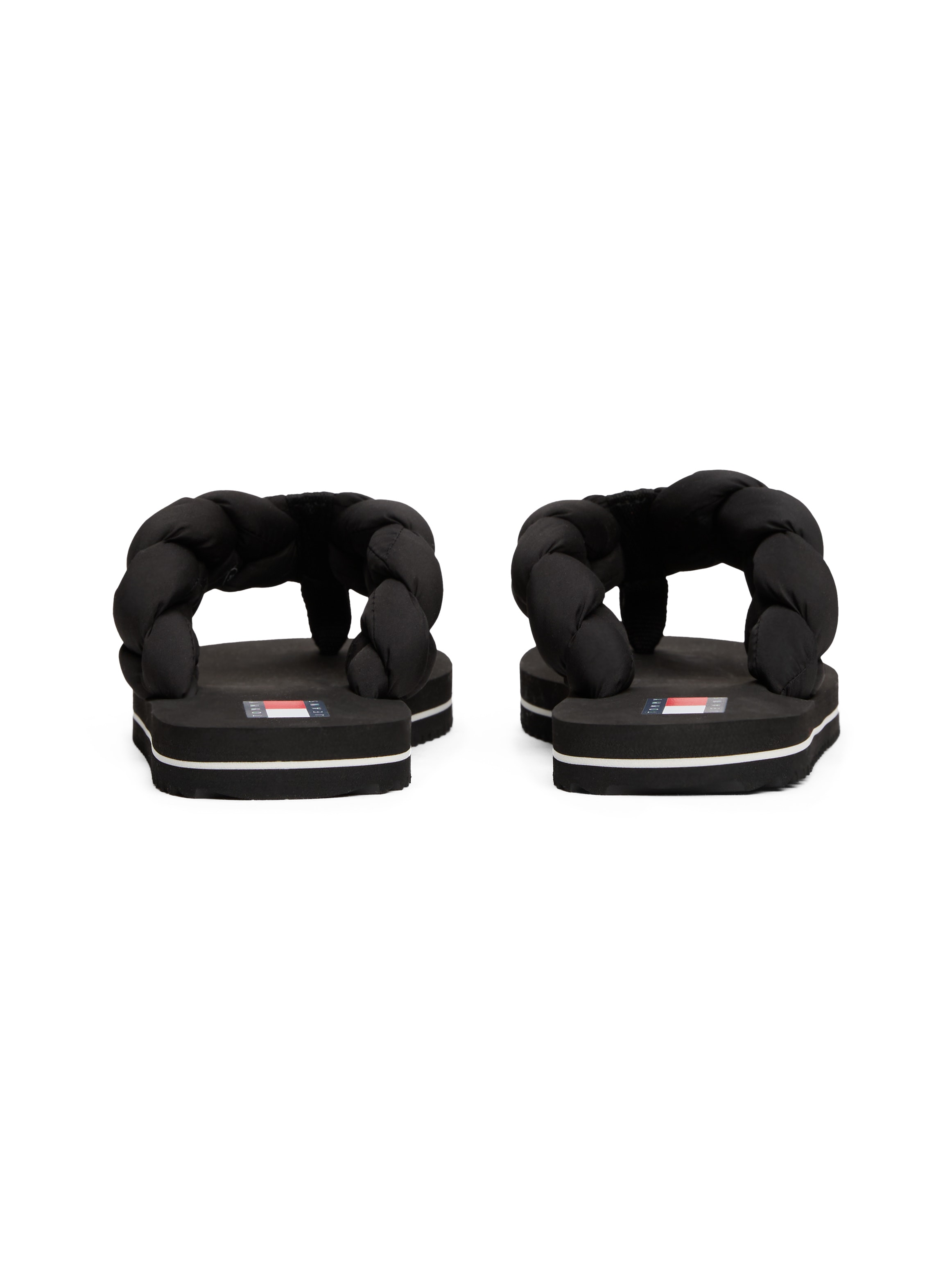 Tommy Jeans Séparateur d'orteils »BRAIDED THONG BEACH SANDAL«  , Dianette, Sommerschuh mit geflochtener, wattierter Bandage