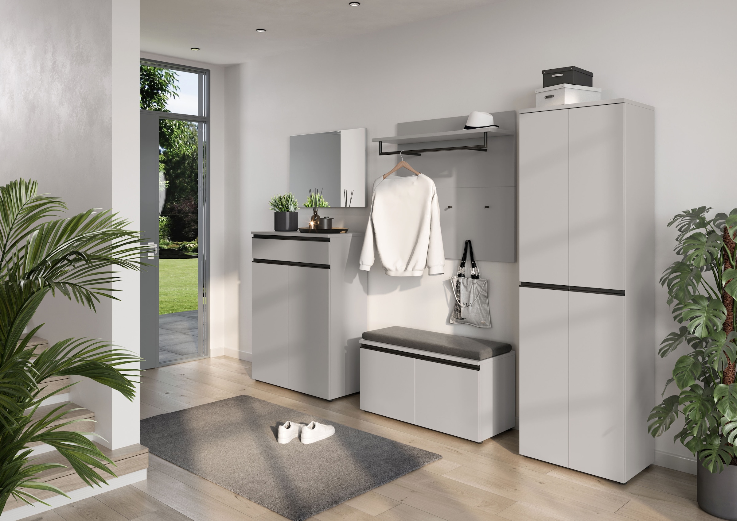 GERMANIA Panneau de vestiaire »Lemont« Garderobenpaneel mit Ablageboden, Kleiderstange und Kleiderhaken