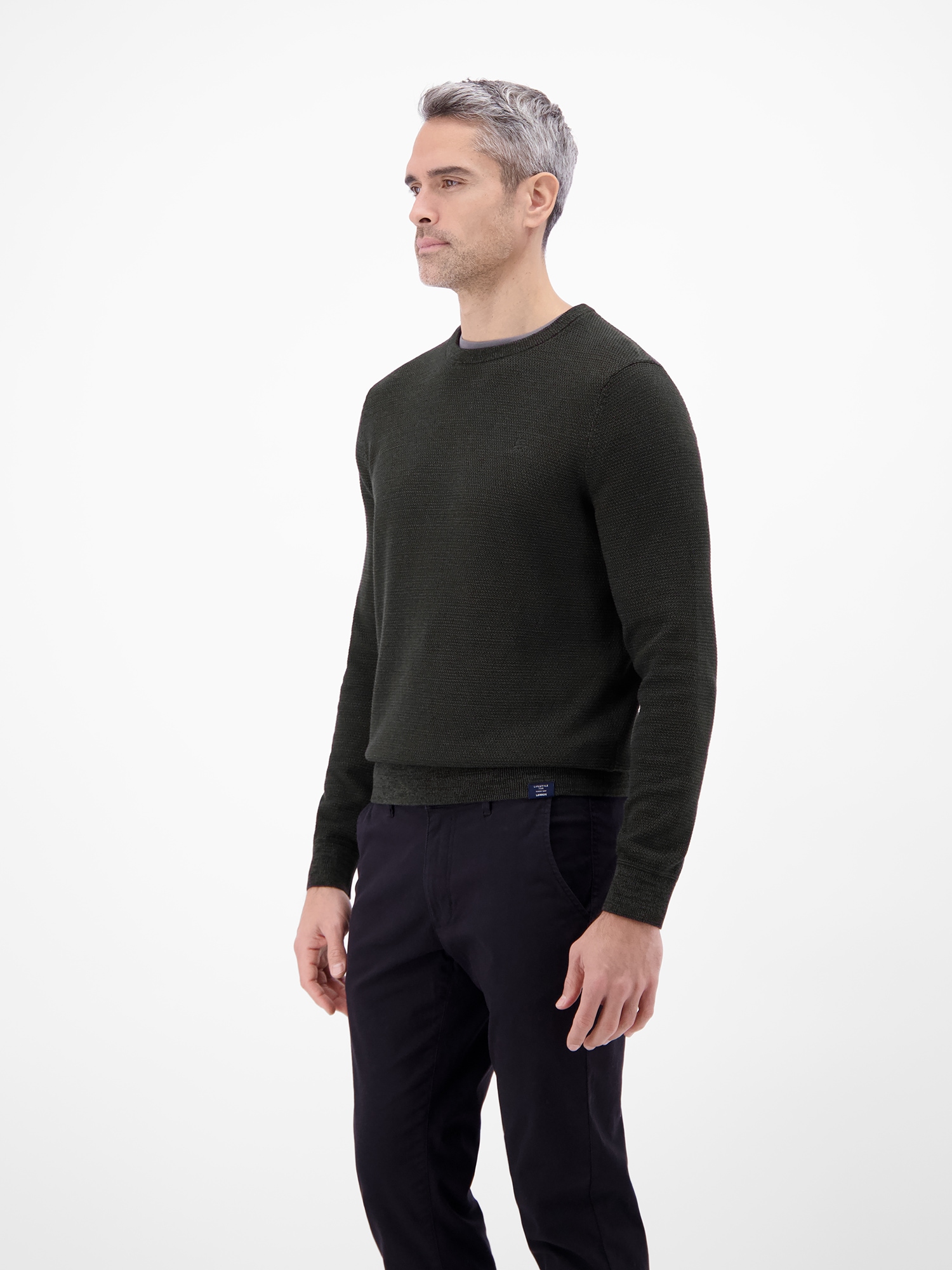 LERROS Pull en tricot »Herren Strickpullover in Twist-Struktur« Rundhalsausschnitt, weicher Stoff, langärmlig, normale Passform